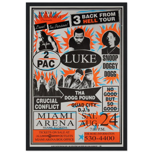 Iconic 90s hip-hop poster featuring 2Pac, Biggie, and more rap legends. Perfect for hip-hop fans, collectors, and retro music decor lovers.