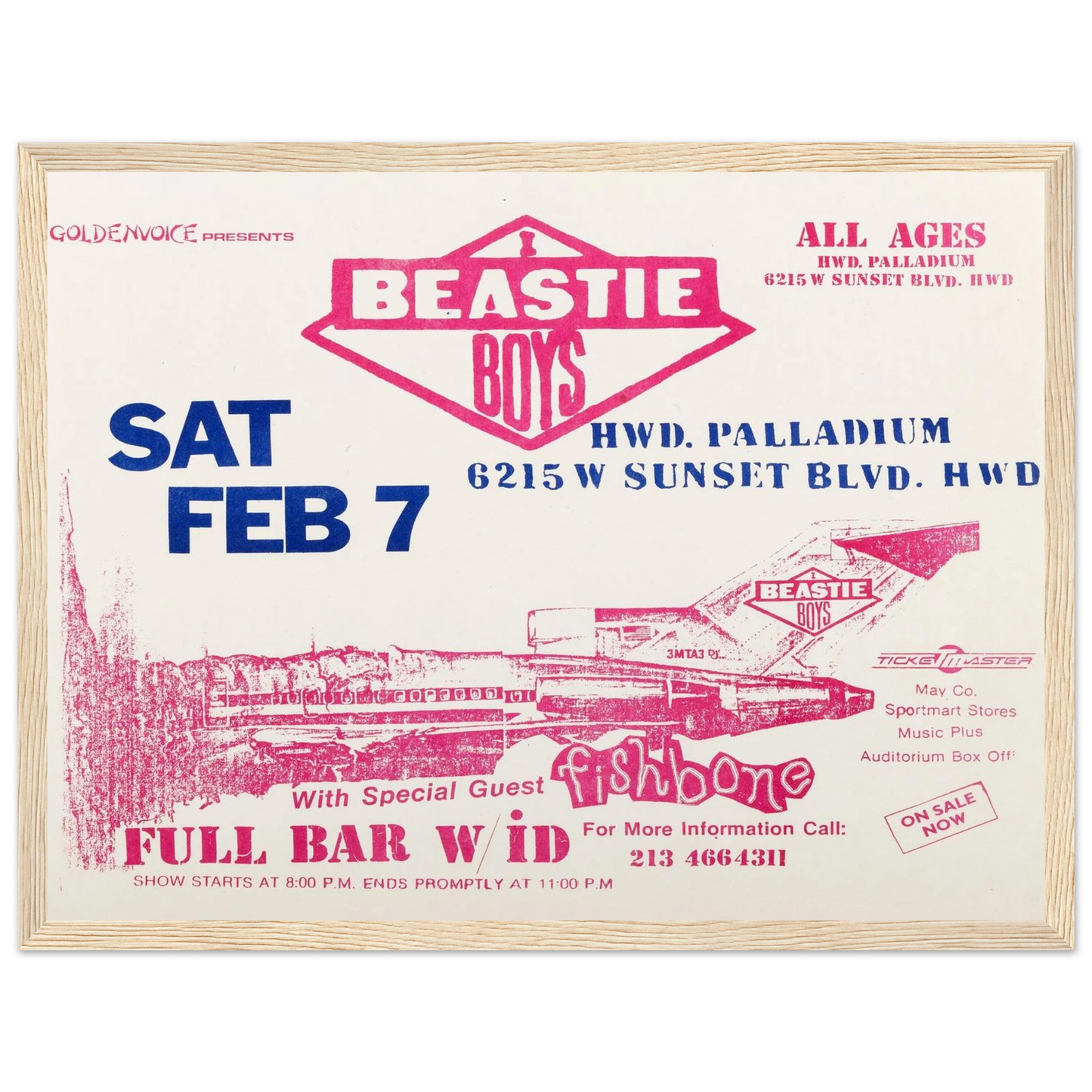 1980s hip-hop wall art print featuring the Beastie Boys, blending retro concert poster aesthetics with raw East Coast attitude.