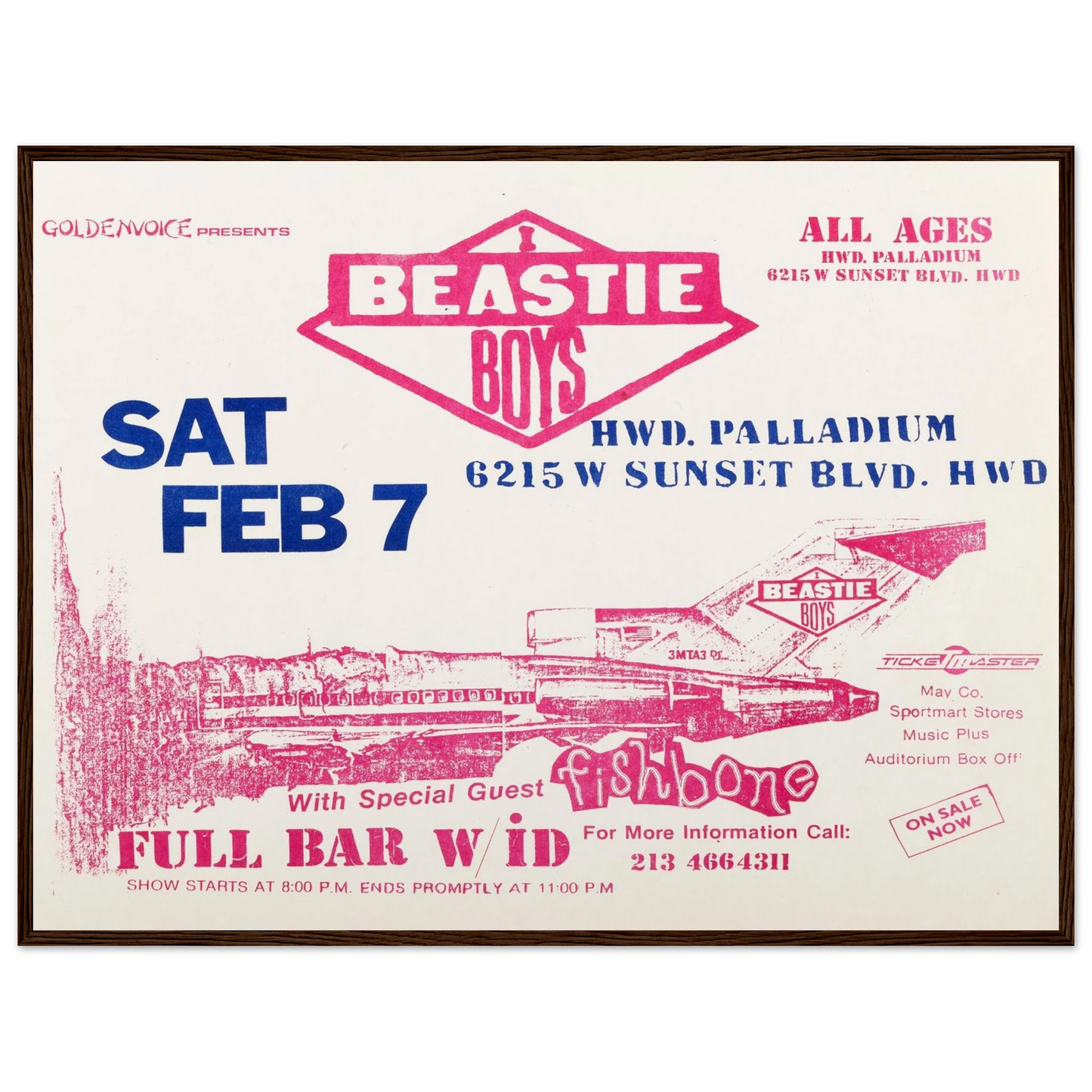 Vintage-style poster of the Beastie Boys’ 1986 Licensed to Ill era, a tribute to their legendary track No Sleep Till Brooklyn.