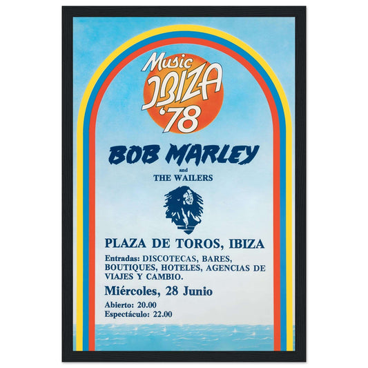 Celebrate the legendary Bob Marley and his unforgettable Ibiza concert with this striking vintage poster. Featuring the King of Reggae, this piece captures the essence of one of the most influential figures in music history. A perfect addition for reggae lovers, Bob Marley fans, and collectors of vintage concert posters. Bring the vibrant spirit of Ibiza and Bob Marley's music into your home with this iconic piece. Shop now and own a piece of musical history!