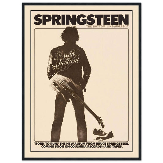 Celebrate the legendary Bruce Springsteen with this vintage concert poster, capturing the energy and soul of one of rock’s greatest performers. Featuring retro artwork, this high-quality print commemorates Springsteen's unforgettable live shows, known for their electrifying performances. A must-have for Springsteen fans, classic rock lovers, and vintage concert memorabilia collectors. Whether displayed in a music room, home office, or living space, this Bruce Springsteen concert poster brings a touch of roc