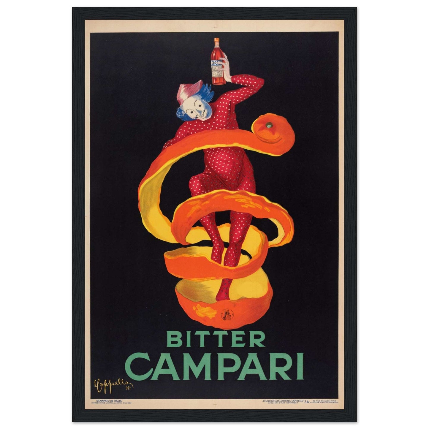 Add a touch of Italian elegance with this Bitter Campari illustration poster, celebrating the iconic aperitif in stunning vintage advertising art. Featuring bold colors and classic Campari branding, this piece is perfect for bar decor, kitchen walls, cocktail lounges, and collectors of retro liquor ads. Inspired by Italian art nouveau and 20th-century design, this Campari poster brings timeless style to any space. Order now and elevate your home with authentic vintage Italian flair