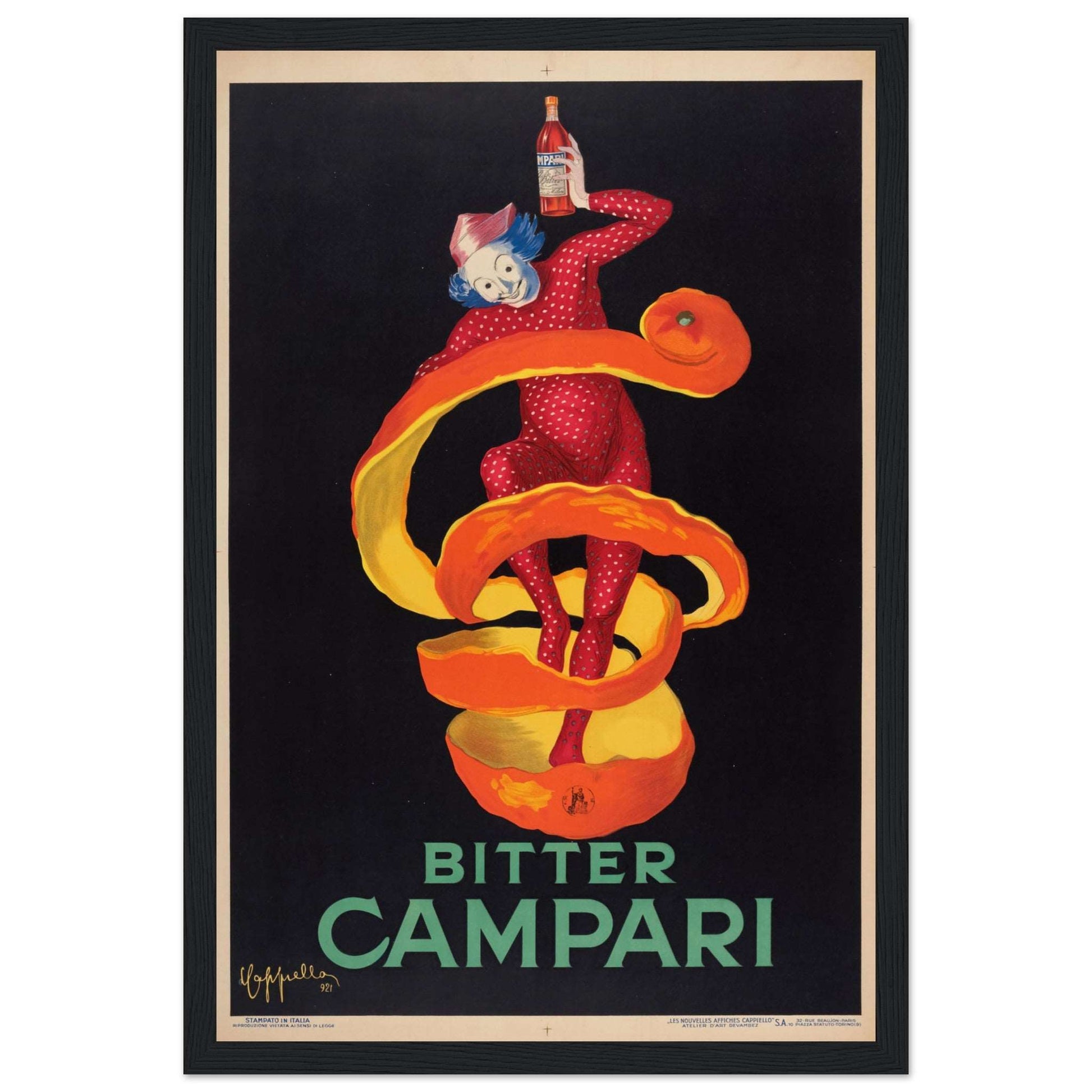 Add a touch of Italian elegance with this Bitter Campari illustration poster, celebrating the iconic aperitif in stunning vintage advertising art. Featuring bold colors and classic Campari branding, this piece is perfect for bar decor, kitchen walls, cocktail lounges, and collectors of retro liquor ads. Inspired by Italian art nouveau and 20th-century design, this Campari poster brings timeless style to any space. Order now and elevate your home with authentic vintage Italian flair