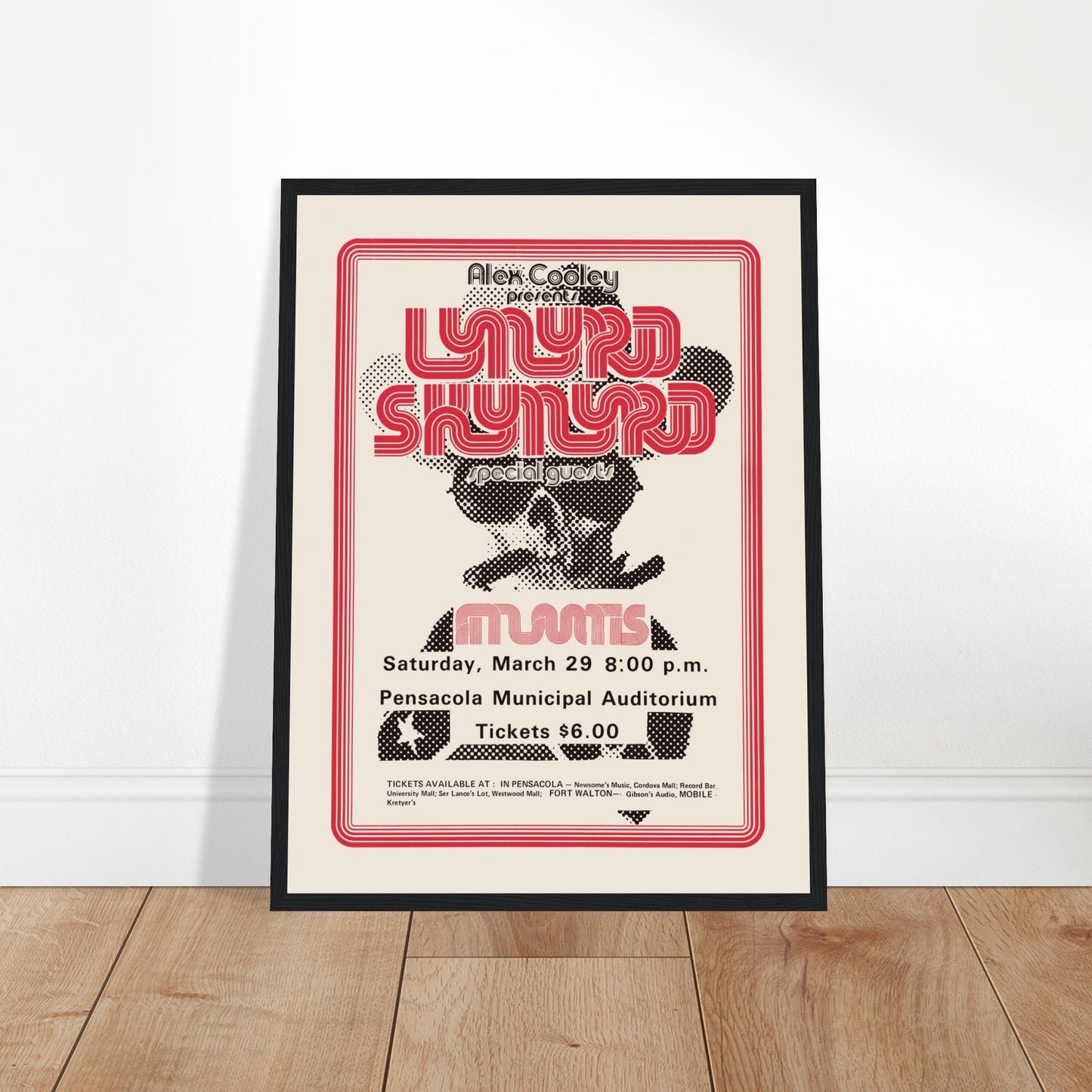 Celebrate the iconic sound of Lynyrd Skynyrd with this vintage concert poster. A perfect addition for rock music lovers, this poster captures the essence of Southern rock. Shop now to add it to your collection.