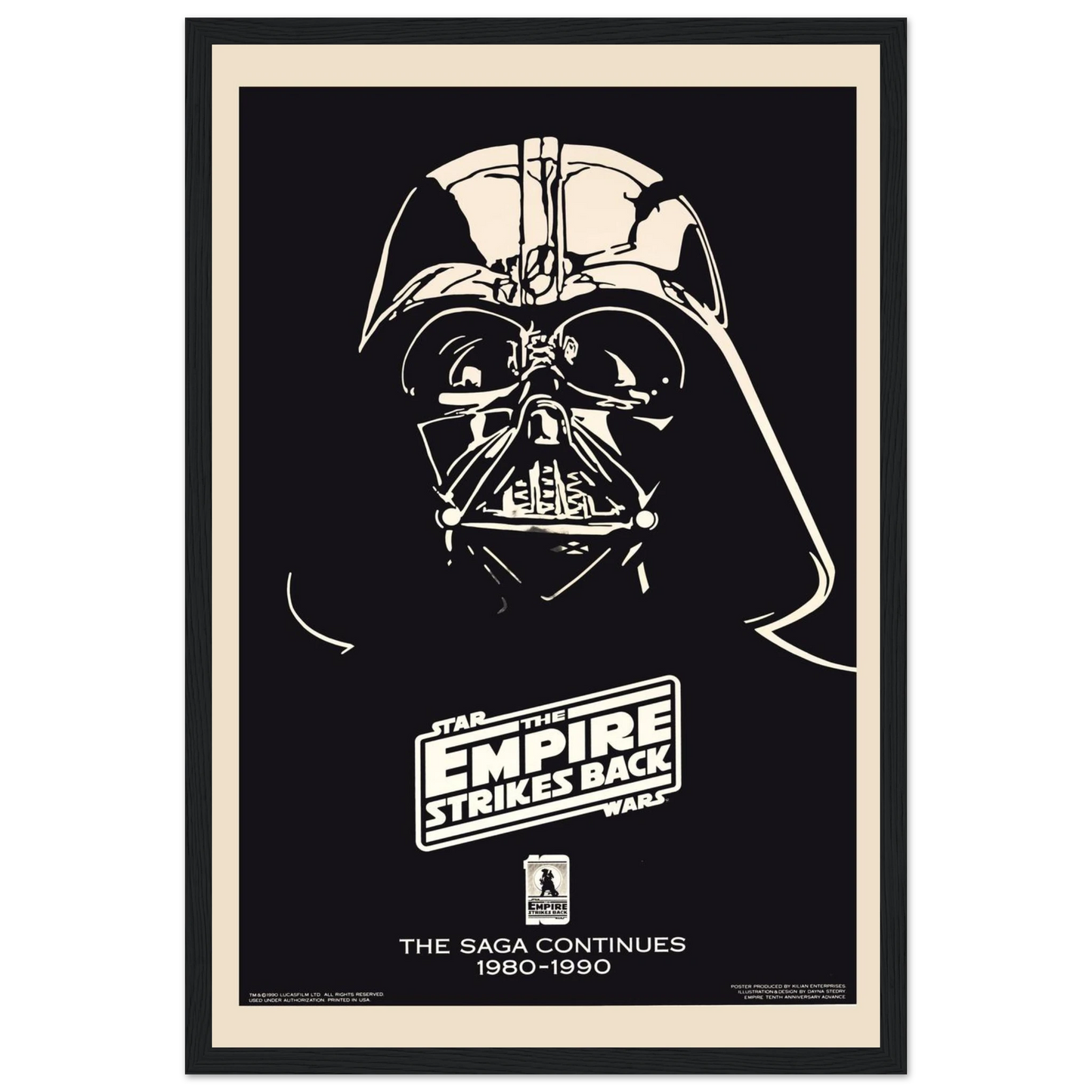 Dive into the epic world of Star Wars with this iconic Darth Vader "The Saga Continues" poster. Featuring the menacing Sith Lord, this print captures the power and darkness that defined Darth Vader in the legendary saga. Perfect for fans of the Star Wars franchise, this poster celebrates the ongoing story of the galaxy far, far away. Whether you’re decorating a fan cave, a movie room, or simply want to showcase your love for one of cinema's most memorable villains, this Star Wars poster is an unforgettable