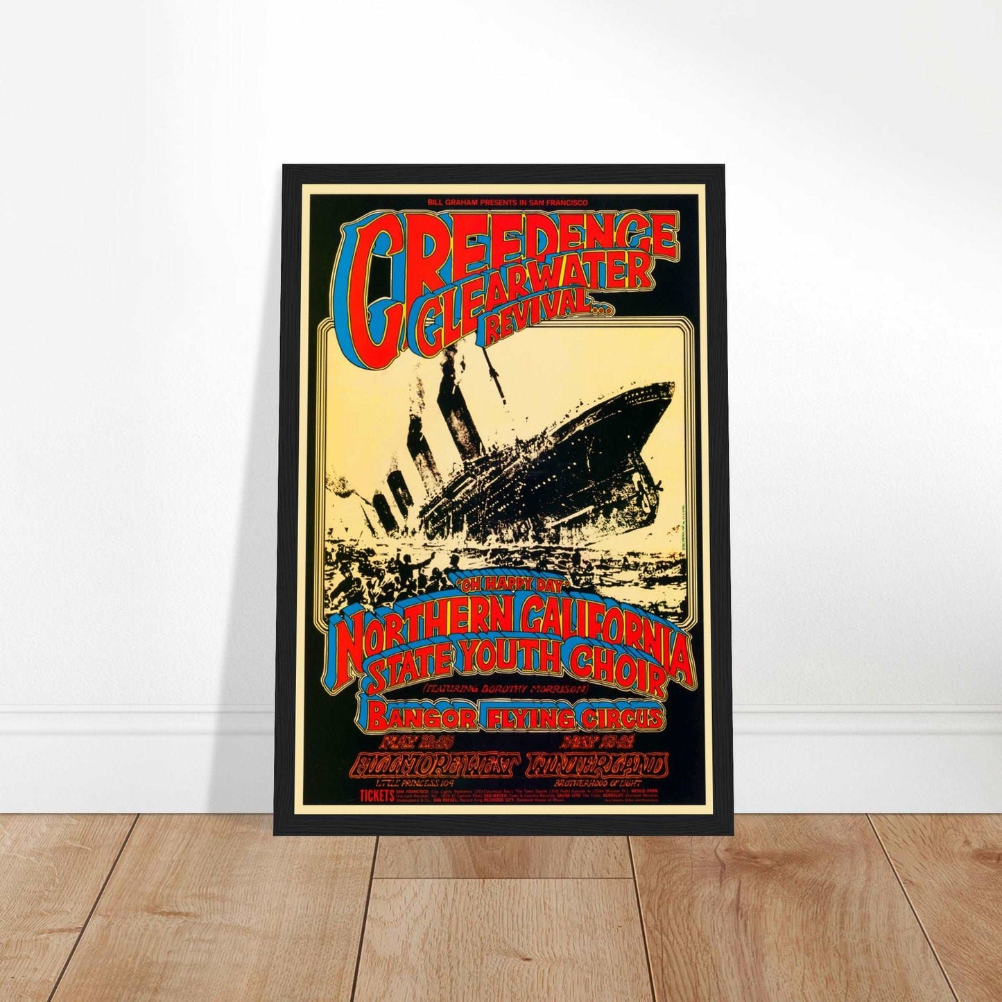 Iconic Creedence Clearwater Revival concert poster from their Northern California show. A must-have for collectors & classic rock fans. Shop now!