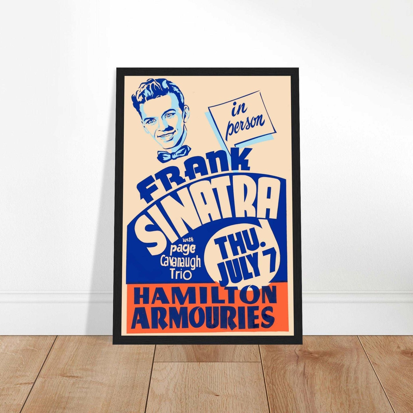 Timeless Frank Sinatra vintage concert poster, capturing the golden era of music. A must-have for collectors & jazz fans. Shop now!