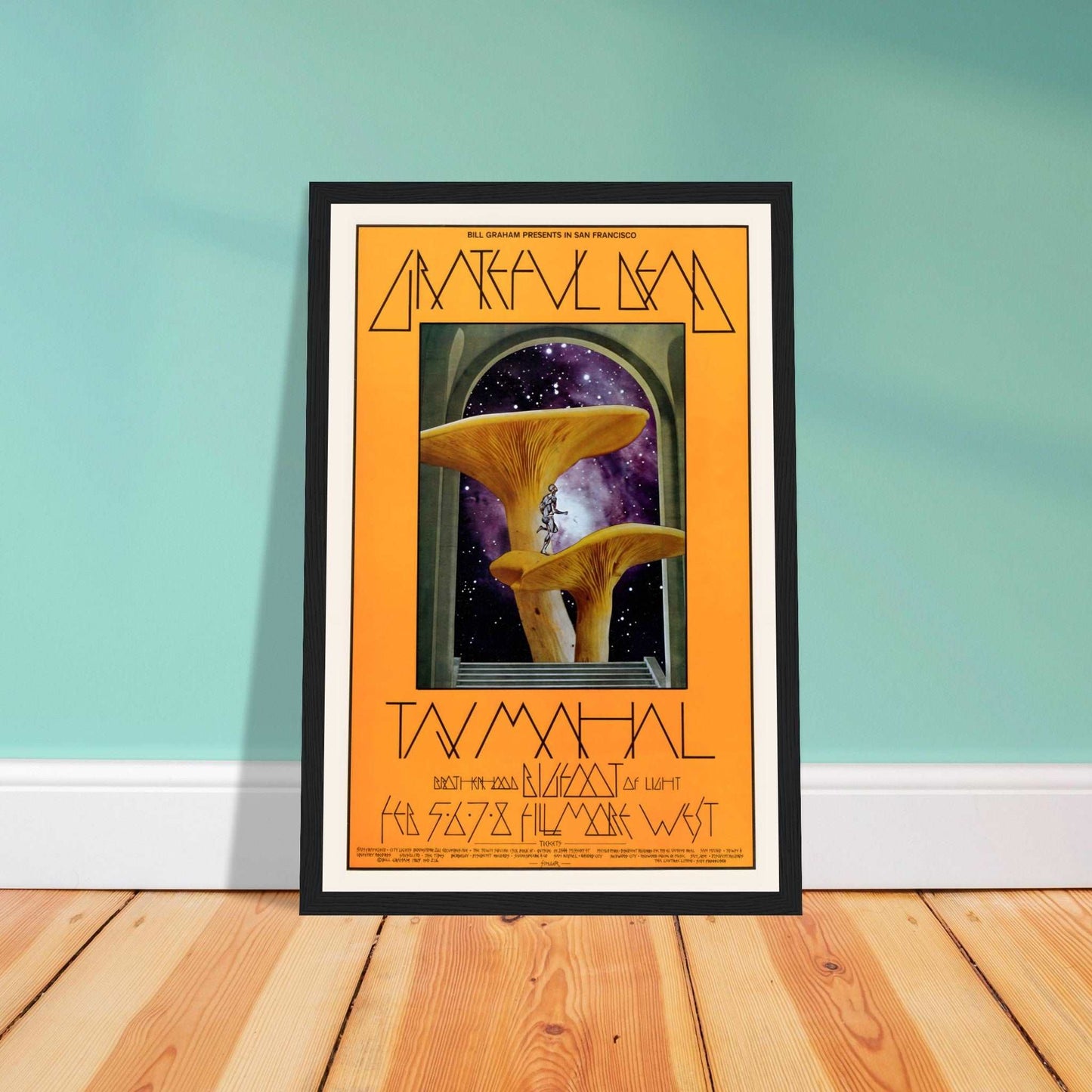 This Grateful Dead & Taj Mahal poster captures the magic of two legendary musical acts. A perfect blend of classic rock and blues, this vintage concert poster brings vibrant energy and iconic imagery to your space. A must-have for fans of The Grateful Dead, Taj Mahal, classic rock, and blues music. Featuring Grateful Dead’s psychedelic flair and Taj Mahal’s soulful sound, this piece is a tribute to an unforgettable collaboration. Ideal for any rock music collector or vintage poster enthusiast. Order now to