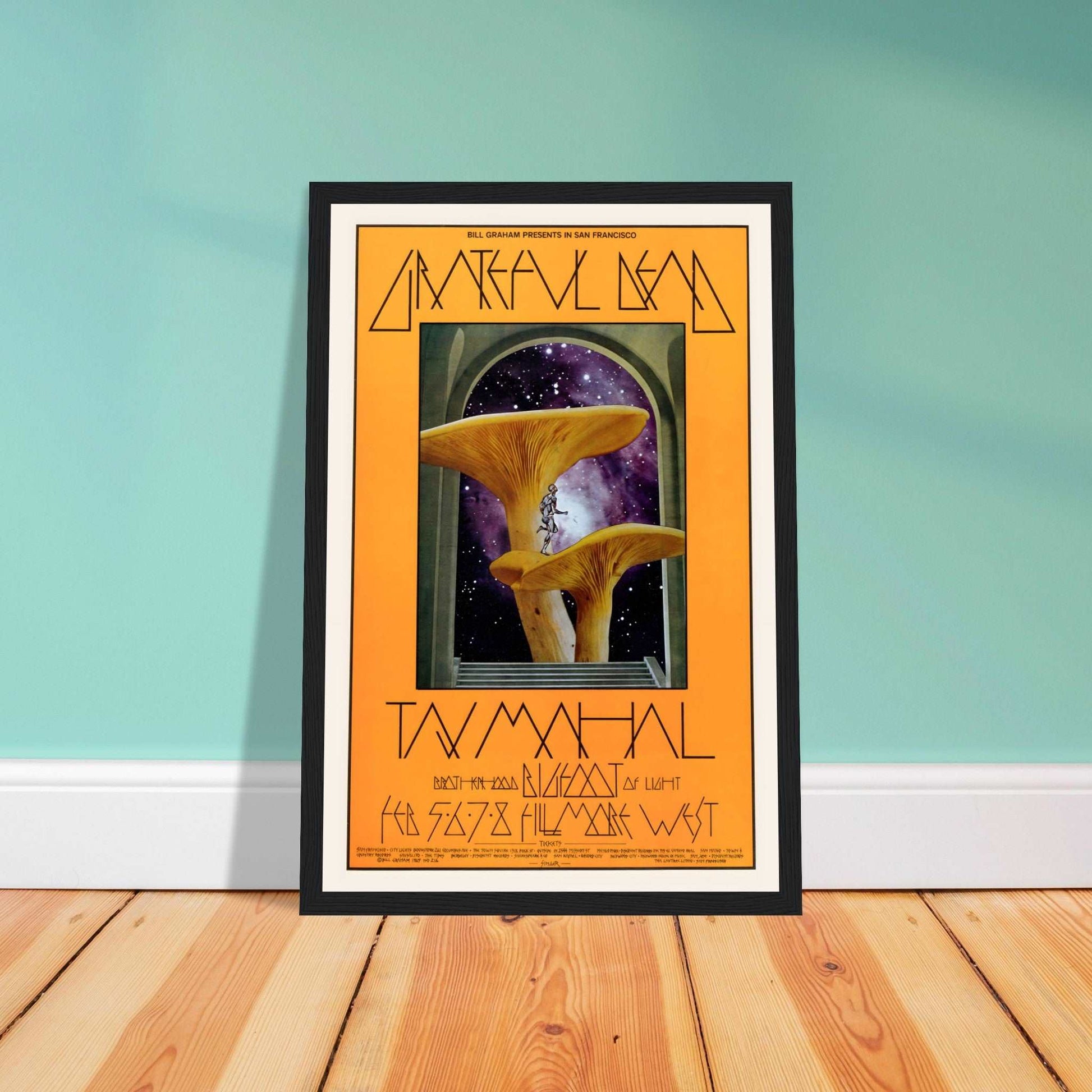 This Grateful Dead & Taj Mahal poster captures the magic of two legendary musical acts. A perfect blend of classic rock and blues, this vintage concert poster brings vibrant energy and iconic imagery to your space. A must-have for fans of The Grateful Dead, Taj Mahal, classic rock, and blues music. Featuring Grateful Dead’s psychedelic flair and Taj Mahal’s soulful sound, this piece is a tribute to an unforgettable collaboration. Ideal for any rock music collector or vintage poster enthusiast. Order now to