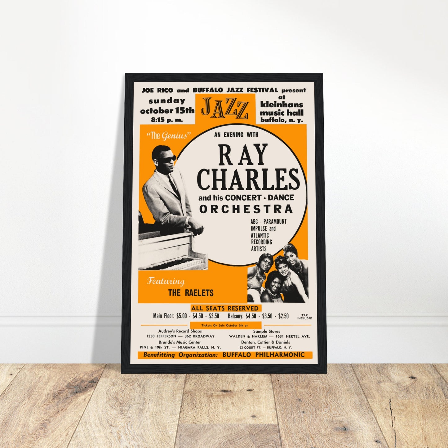 Celebrate the legacy of Ray Charles with this vintage jazz concert poster, capturing the essence of his timeless blues, soul, and jazz performances. A perfect addition for music fans, collectors, and jazz enthusiasts, this poster brings the spirit of classic rhythm and blues to any space. Ideal for home decor, studios, or music rooms, this piece of jazz memorabilia is a must-have. Order now and own a piece of music history!