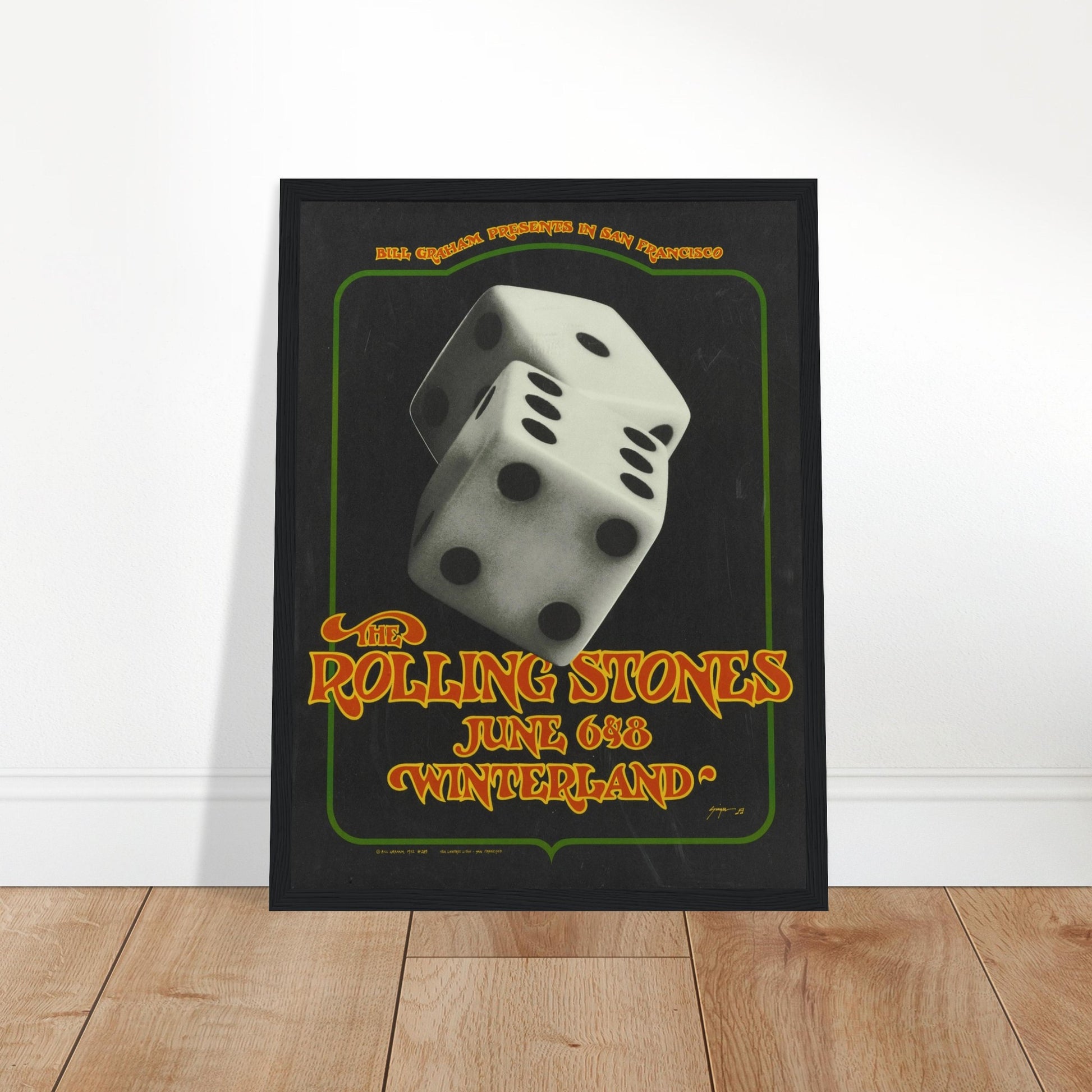 Iconic The Rolling Stones San Francisco concert poster, celebrating their legendary performance. Perfect for collectors, rock fans & vintage memorabilia. Shop now!