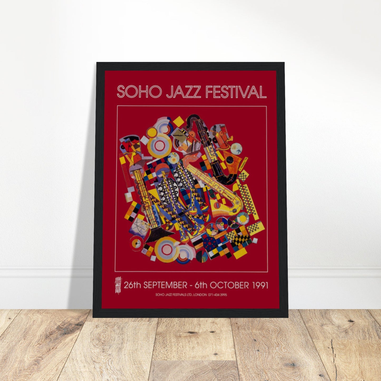 Experience the rhythm of London’s legendary jazz scene with this Soho Jazz Festival 1991 poster. Featuring vibrant typography, classic festival artwork, and a tribute to jazz greats, this vintage music print is perfect for jazz lovers, collectors of concert memorabilia, and fans of festival history. Whether displayed in a music room, bar, or studio, this Soho Jazz Festival poster brings the energy of live performances and timeless jazz culture into your space. Order now and own a piece of jazz history!