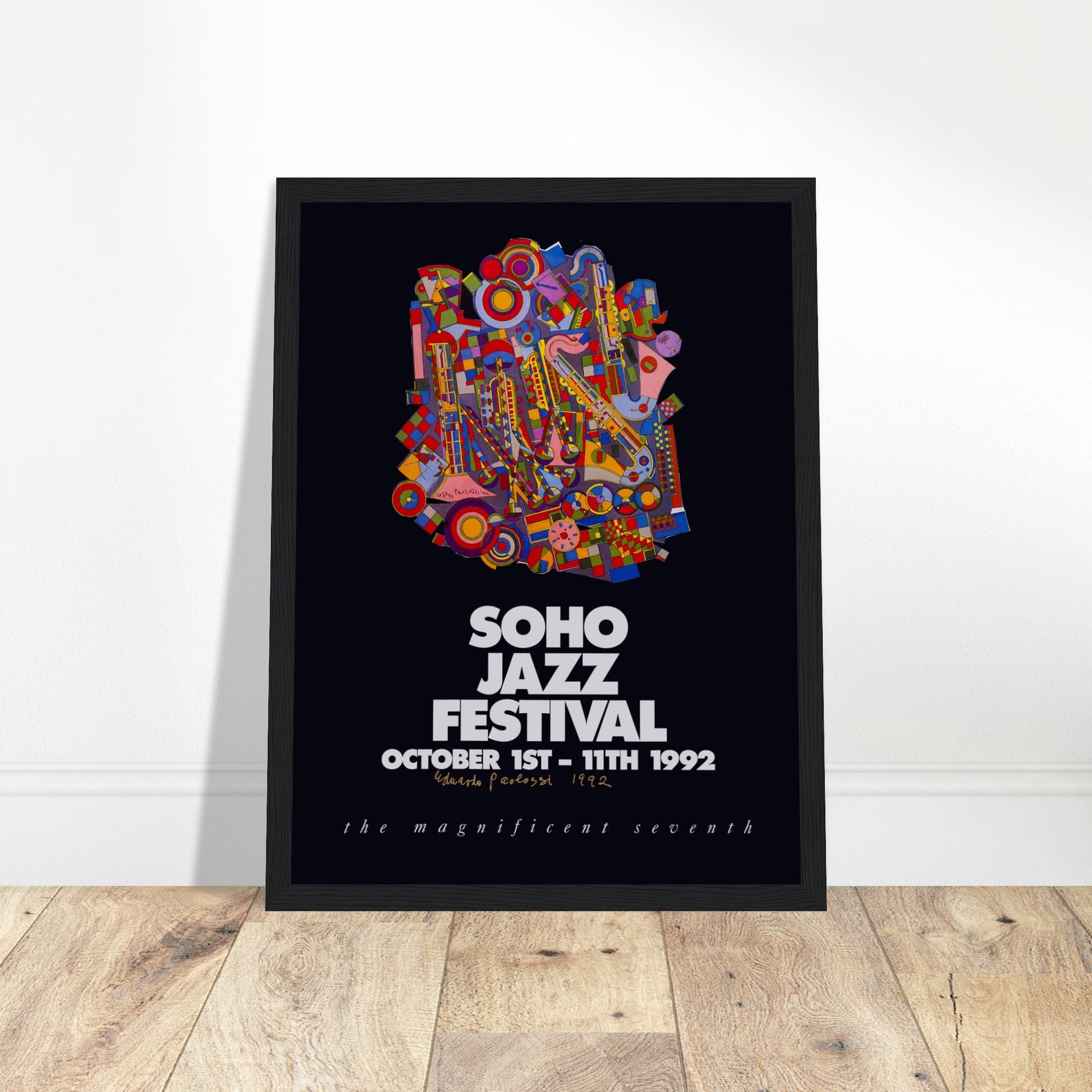 Rare Soho Jazz Festival 1992 poster, celebrating London's vibrant jazz scene. Perfect for music lovers, collectors, and vintage festival art. Shop now!