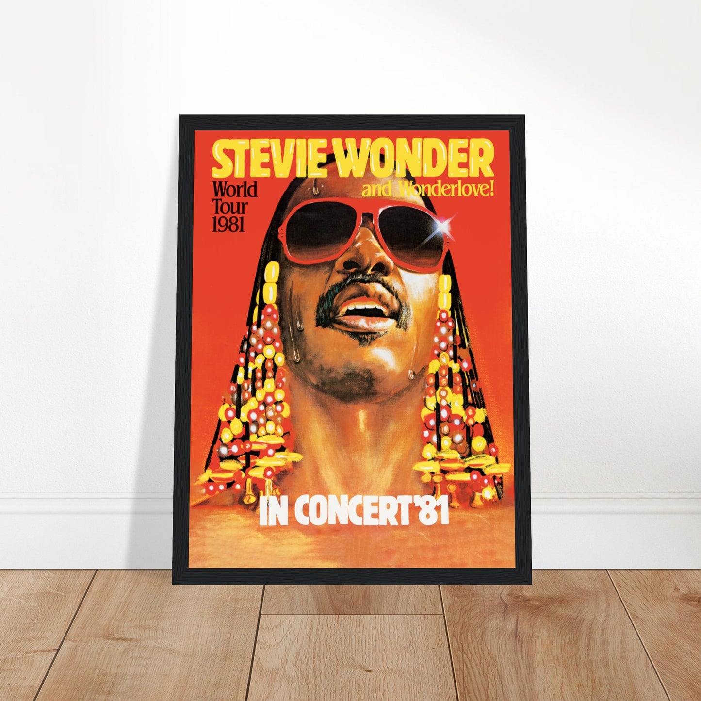 Step into the world of soul music with this vintage Stevie Wonder concert poster, showcasing the timeless talent of the Motown legend. Known for his hits like "Superstition," "Isn't She Lovely," and "Sir Duke," Stevie Wonder's music changed the landscape of the genre. This classic poster is perfect for soul music lovers, Motown collectors, or anyone looking to add a touch of vintage music art to their home decor. Capture the essence of Stevie Wonder's concert magic and order now to bring home a piece of mus