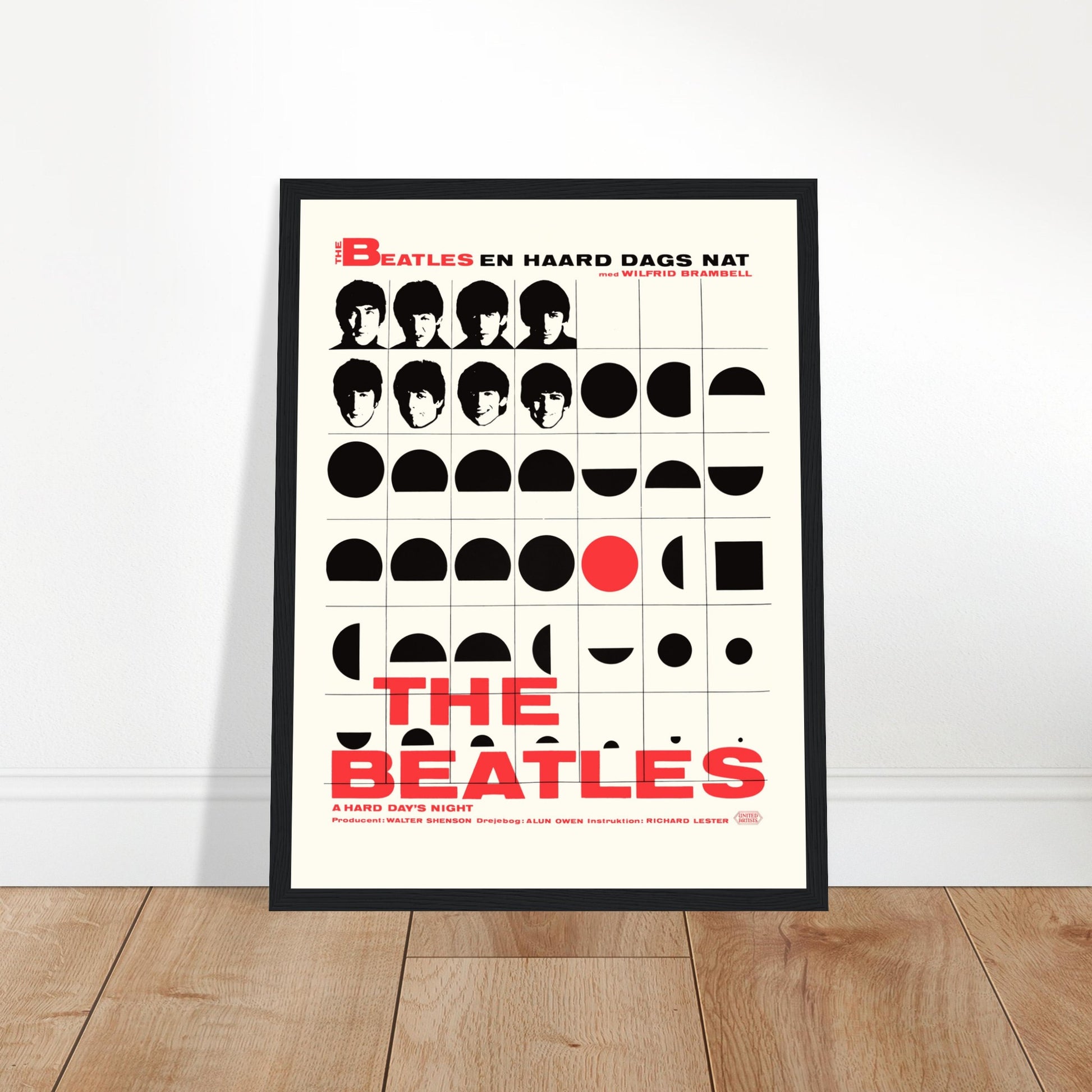 Iconic The Beatles Danish concert poster from their legendary performance. Perfect for collectors, music fans & vintage memorabilia. Shop now!