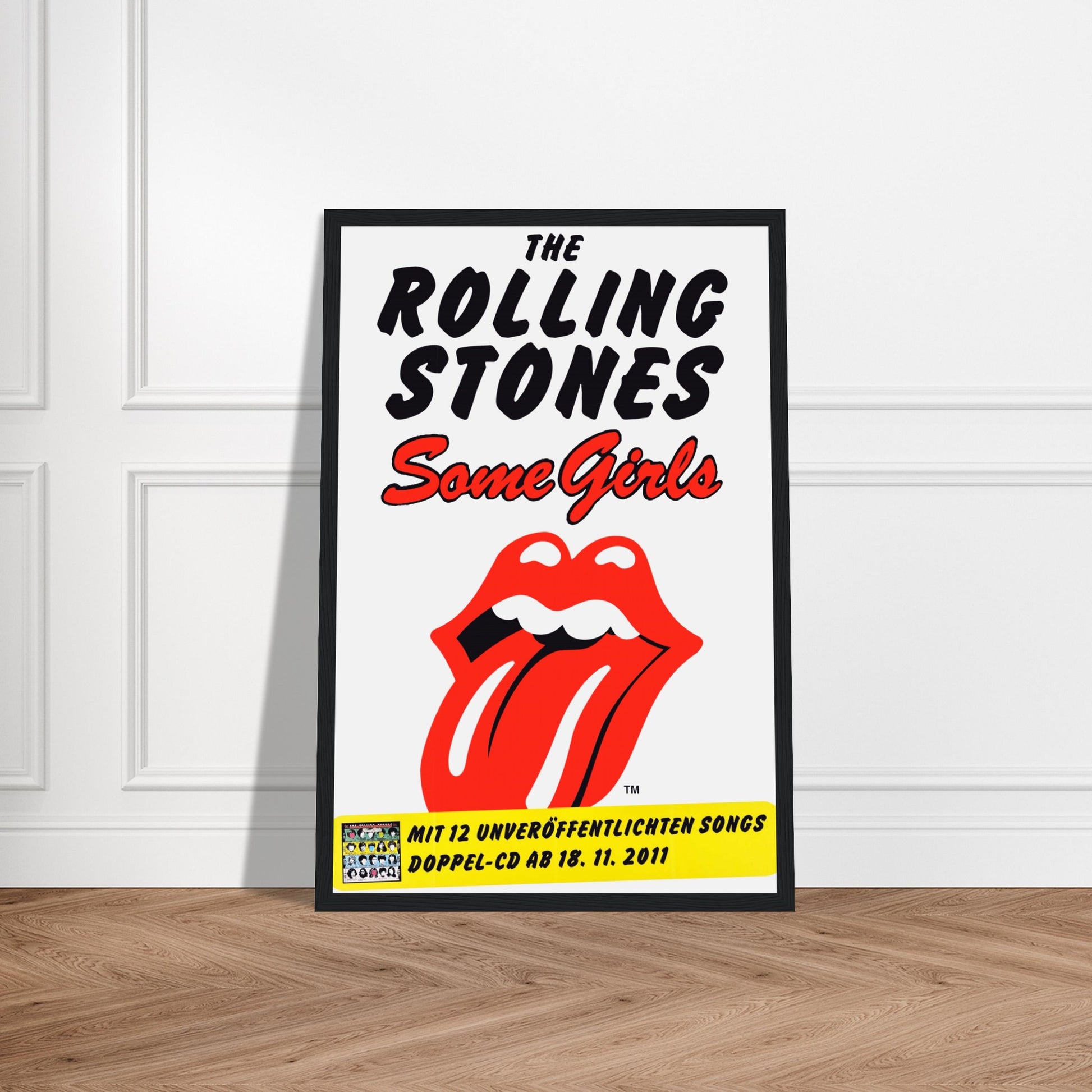 Classic Rolling Stones concert poster from Germany! Retro rock & roll wall art for fans, collectors, and music lovers. Perfect vintage decor.