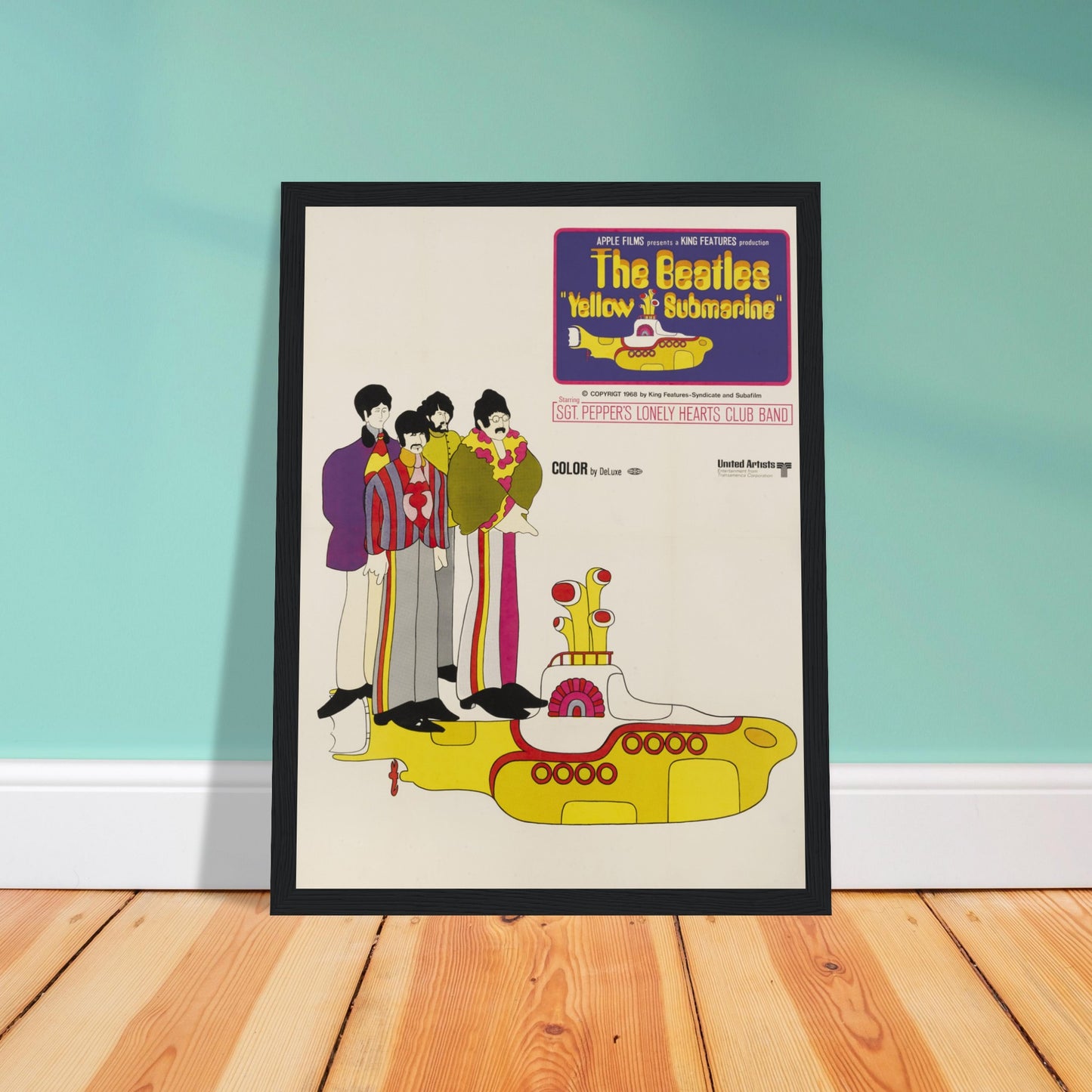 Dive into the whimsical world of The Beatles with this vibrant Yellow Submarine poster! Inspired by the iconic 1968 animated film, this psychedelic artwork bursts with bold colors and surreal designs, capturing the spirit of 60s rock and pop art. Perfect for Beatles fans, retro decor lovers, and collectors of classic music memorabilia, this high-quality print brings a groovy vibe to bedrooms, music rooms, offices, and dorms. Whether you're a fan of psychedelic rock, vintage animation, or The Fab Four's lege