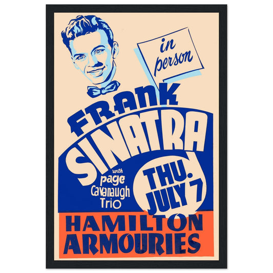 Timeless Frank Sinatra vintage concert poster, capturing the golden era of music. A must-have for collectors & jazz fans. Shop now!