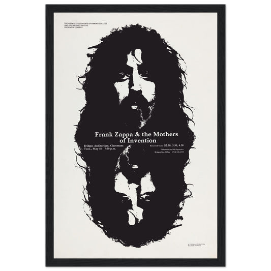 Celebrate the genius of Frank Zappa with this vintage poster, featuring a bold, artistic portrayal of the legendary musician known for his experimental sound and unique approach to rock and jazz. This high-quality print is perfect for music lovers, collectors of classic rock memorabilia, and fans of avant-garde art. Whether displayed in a music room, studio, or living space, this Frank Zappa poster brings an eclectic, rebellious vibe to any wall. Order today and bring the icon of musical innovation into you