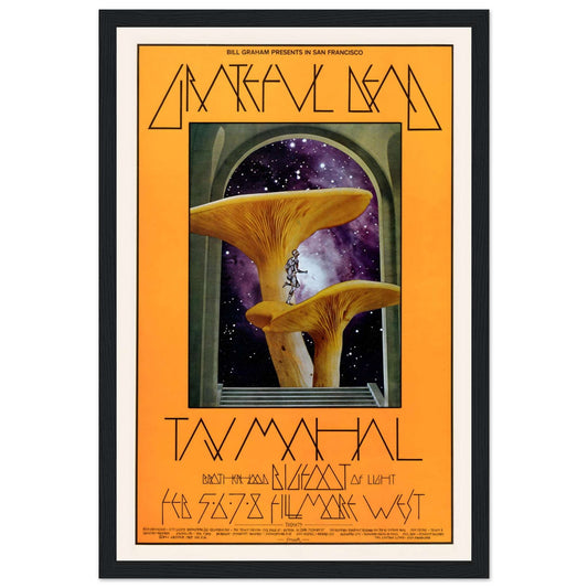 This Grateful Dead & Taj Mahal poster captures the magic of two legendary musical acts. A perfect blend of classic rock and blues, this vintage concert poster brings vibrant energy and iconic imagery to your space. A must-have for fans of The Grateful Dead, Taj Mahal, classic rock, and blues music. Featuring Grateful Dead’s psychedelic flair and Taj Mahal’s soulful sound, this piece is a tribute to an unforgettable collaboration. Ideal for any rock music collector or vintage poster enthusiast. Order now to