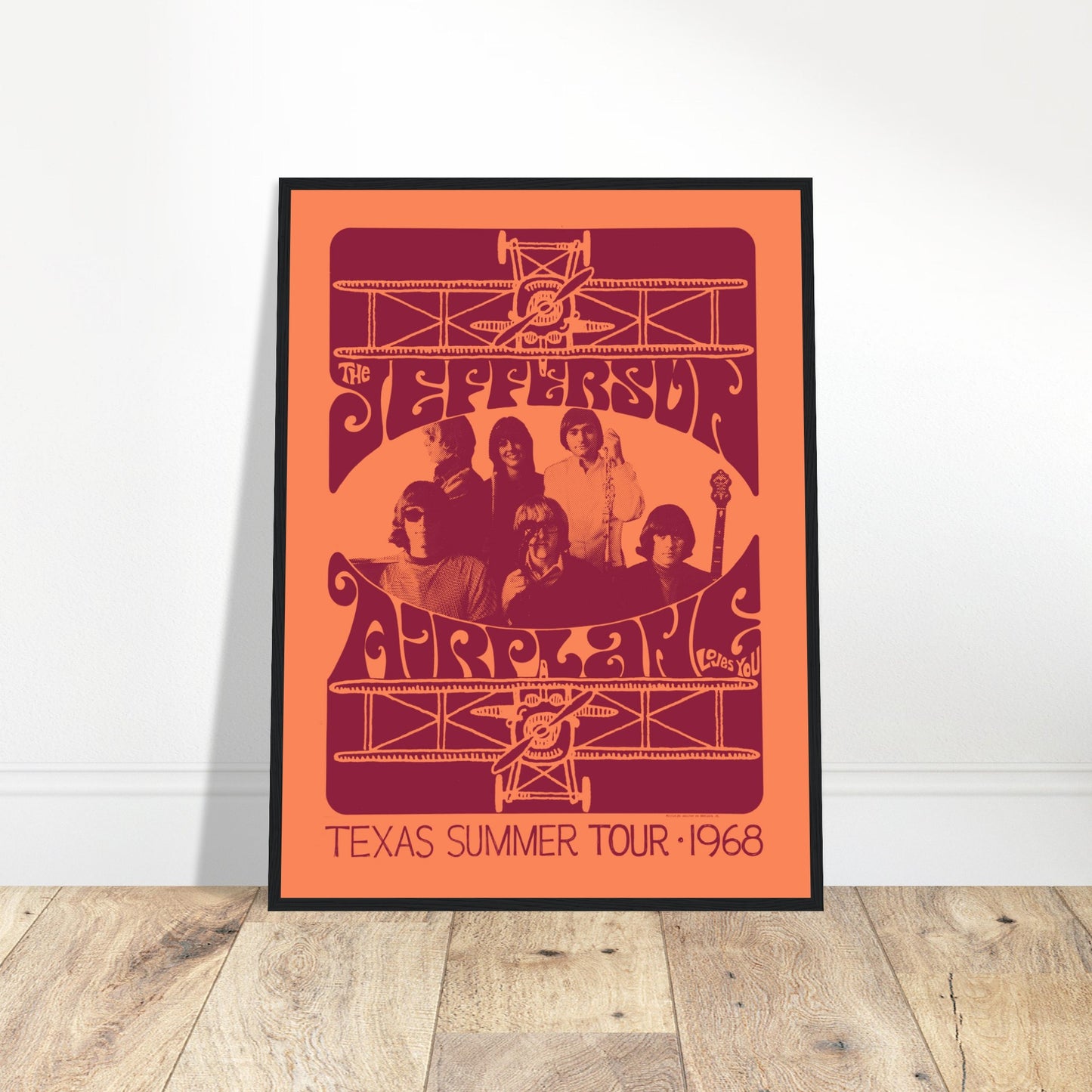 Iconic Jefferson Airplane vintage poster, celebrating the legendary psychedelic rock band. Perfect for collectors & music fans. Shop now!