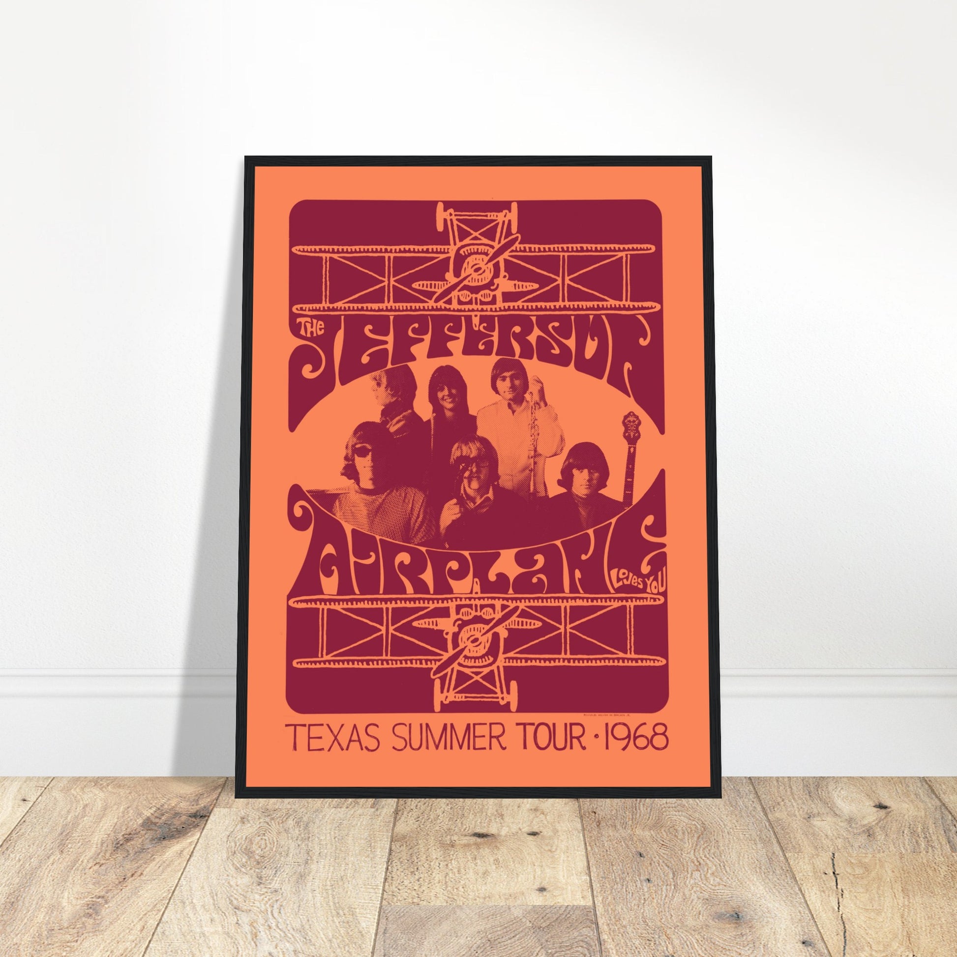 Iconic Jefferson Airplane vintage poster, celebrating the legendary psychedelic rock band. Perfect for collectors & music fans. Shop now!