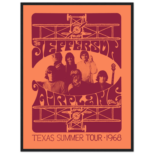 Iconic Jefferson Airplane vintage poster, celebrating the legendary psychedelic rock band. Perfect for collectors & music fans. Shop now!