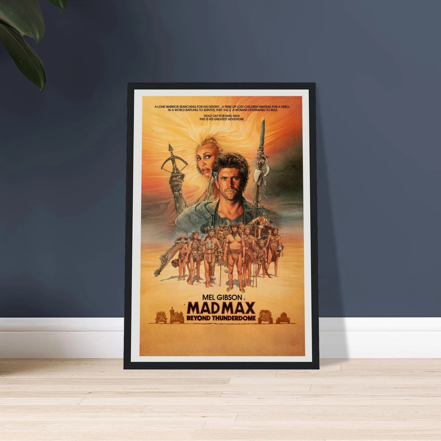 Step into the post-apocalyptic world of Mad Max: Beyond Thunderdome with this vintage-style movie poster from the cult 1985 classic starring Mel Gibson and Tina Turner. Featuring dramatic key art, gritty 80s design, and the unforgettable look of a world gone mad, this poster is a must-have for fans of sci-fi cinema, dystopian aesthetics, and retro action films. Whether you're decking out a media room, game den, or film-lover’s wall, this high-quality reproduction brings the thrill and chaos of Thunderdome t