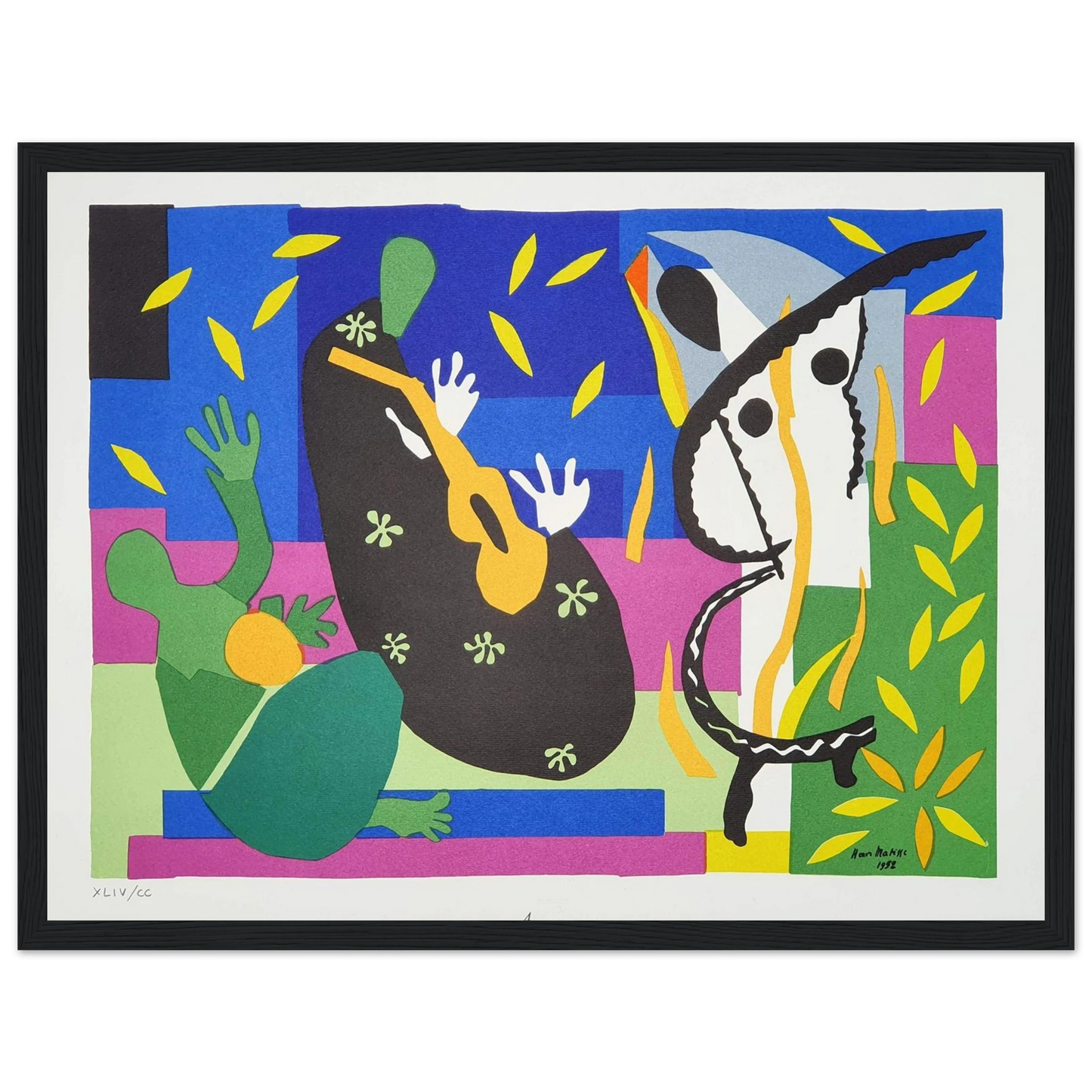 This high-quality reproduction of The Sorrows of the King (La Tristesse du Roi, 1952) by Henri Matisse captures one of the artist’s final and most celebrated works. Created with his famous paper cut-out technique, the piece uses bold color, abstract forms, and expressive rhythm to portray the artist himself with a lute—a reflection on joy, age, and memory. Printed on archival-quality paper, this poster print makes striking modern wall art for minimalist, mid-century, or contemporary interiors. Perfect for M