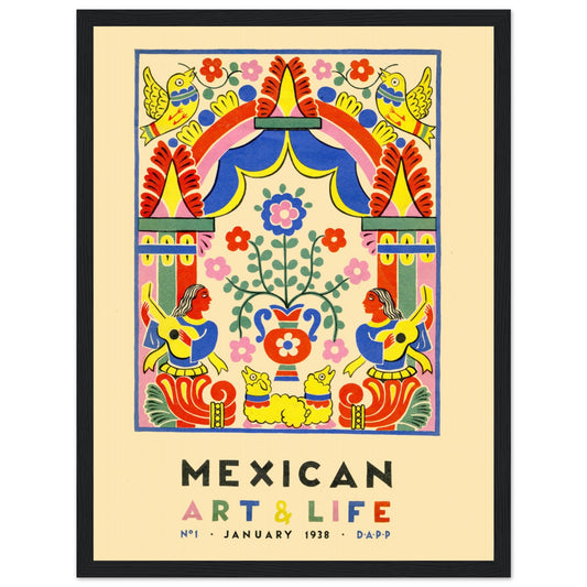 Stunning Mexican art poster featuring Aztec & Mayan cultural designs. Perfect for collectors, history lovers & vintage decor. Shop now!