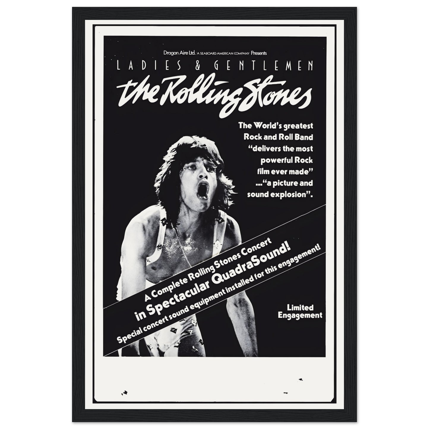 Celebrate Mick Jagger and The Rolling Stones with this vintage poster. A must-have for fans of rock music and collectors. Shop now for iconic art!