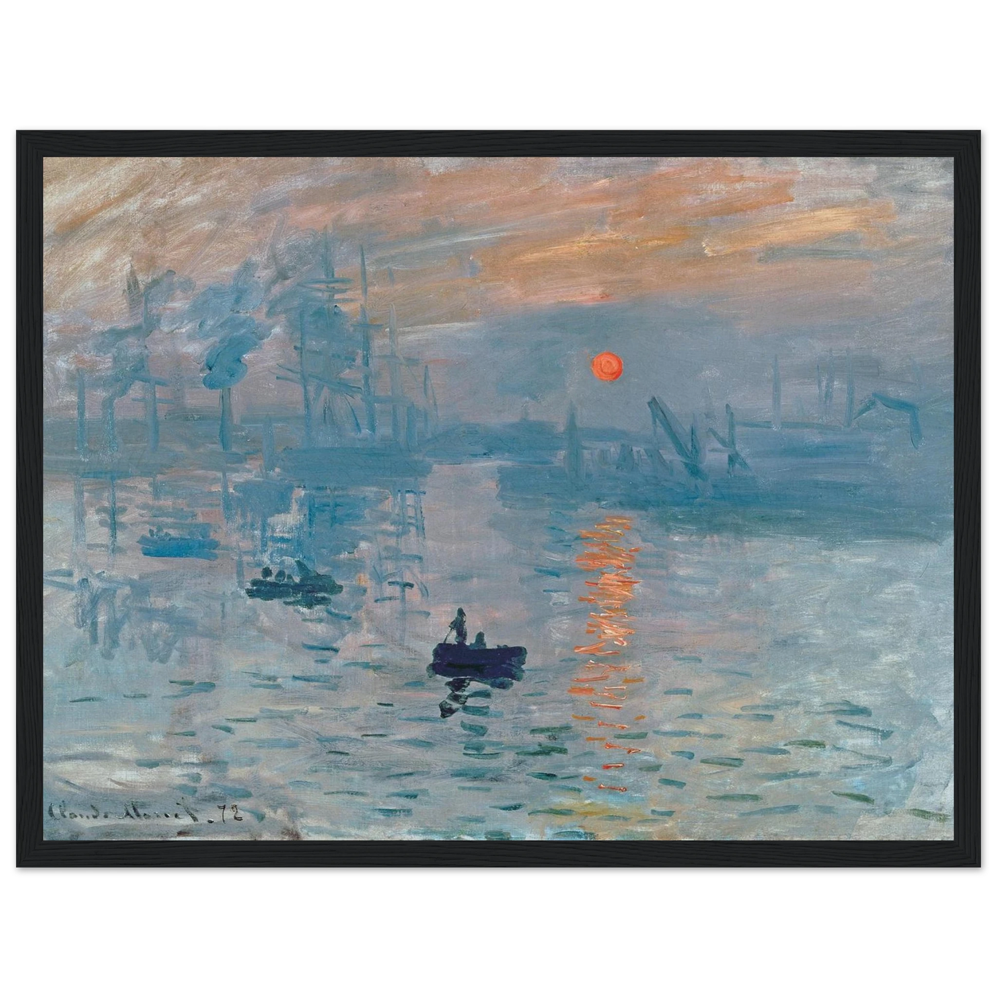 This high-quality poster print of Impression, Sunrise (1872) captures the atmospheric brilliance of Claude Monet’s most famous work and the piece that gave Impressionism its name. Set in the harbor of Le Havre, the scene is bathed in misty light and soft color, rendered with Monet’s signature brushwork. This museum-quality wall art makes a powerful statement in any classic or modern interior, perfect for art collectors, history enthusiasts, or anyone seeking timeless French decor. Printed with care on archi