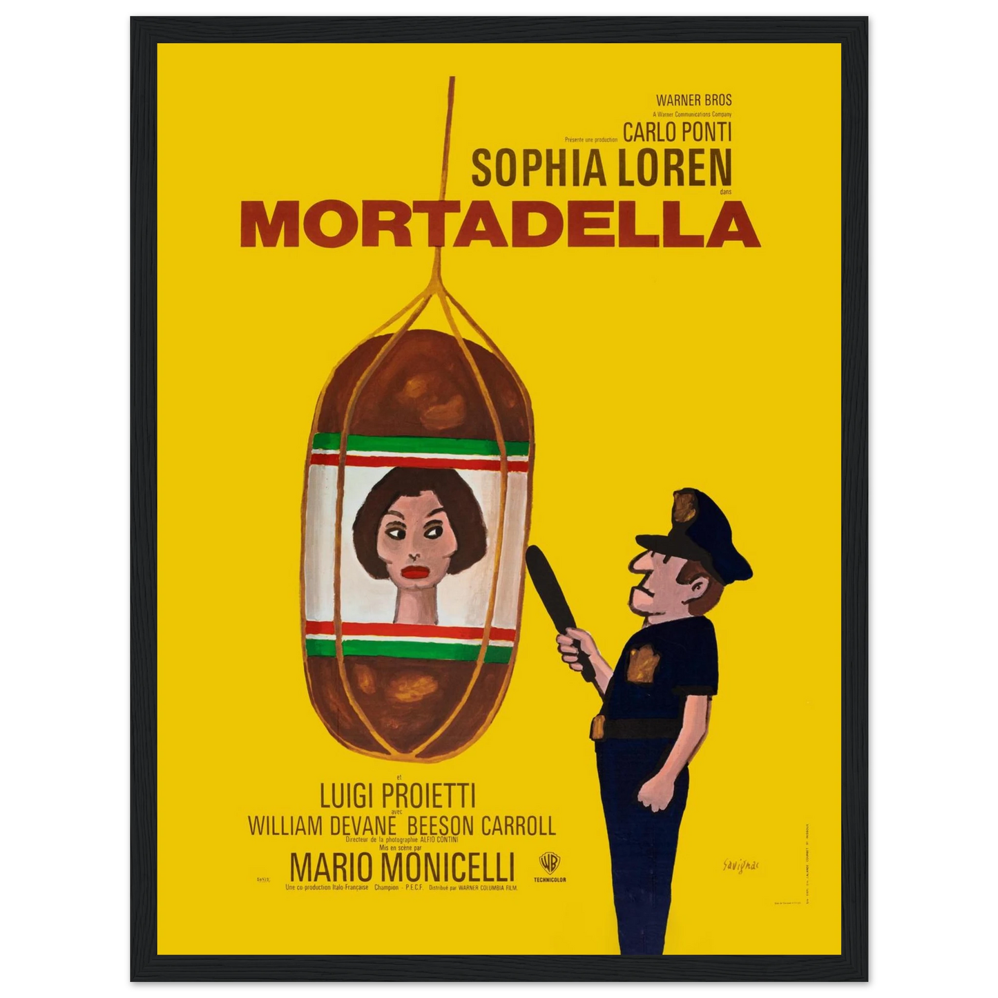 Celebrate the golden age of Italian cinema with this vintage Mortadella movie poster, starring the legendary Sofia Loren. Also known as Lady Liberty (1971), this cult classic combines humor, politics, and charm, brought to life by Loren’s iconic performance. Perfect for collectors of retro film posters, Sofia Loren memorabilia, and fans of 70s international cinema, this high-quality print adds timeless elegance and character to any home theater, studio, or living room. Own a piece of Italian film history –