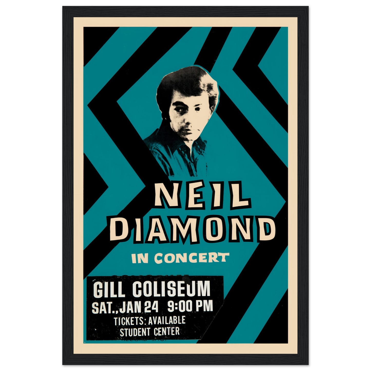 Pay tribute to the timeless music of Neil Diamond with this vintage concert poster. Featuring one of the most iconic performers in classic rock history, this poster is perfect for collectors and music lovers. Whether you're a lifelong fan or a new admirer, this Neil Diamond concert poster brings the spirit of his unforgettable performances to your home, office, or music room. Ideal for fans of vintage music memorabilia, classic rock, and concert posters. Shop now to own a piece of Neil Diamond's legendary l