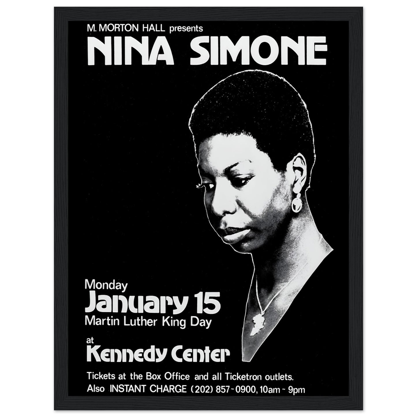 Honor the legendary Nina Simone with this vintage concert poster showcasing her timeless influence on jazz, blues, soul, and activism. Featuring a retro design with bold typography and classic imagery, this music wall art is perfect for jazz enthusiasts, vinyl collectors, and civil rights history buffs. A stylish addition to any home, studio, or gallery space.
