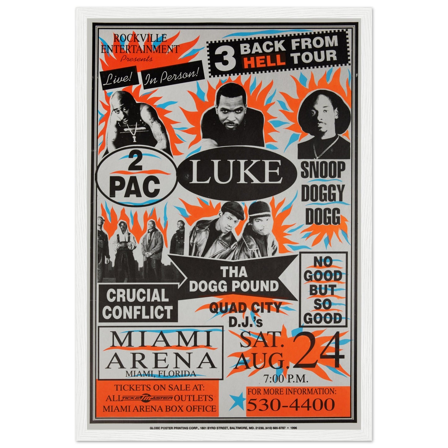 Old-school hip-hop poster print celebrating 90s rap legends in classic urban art style.