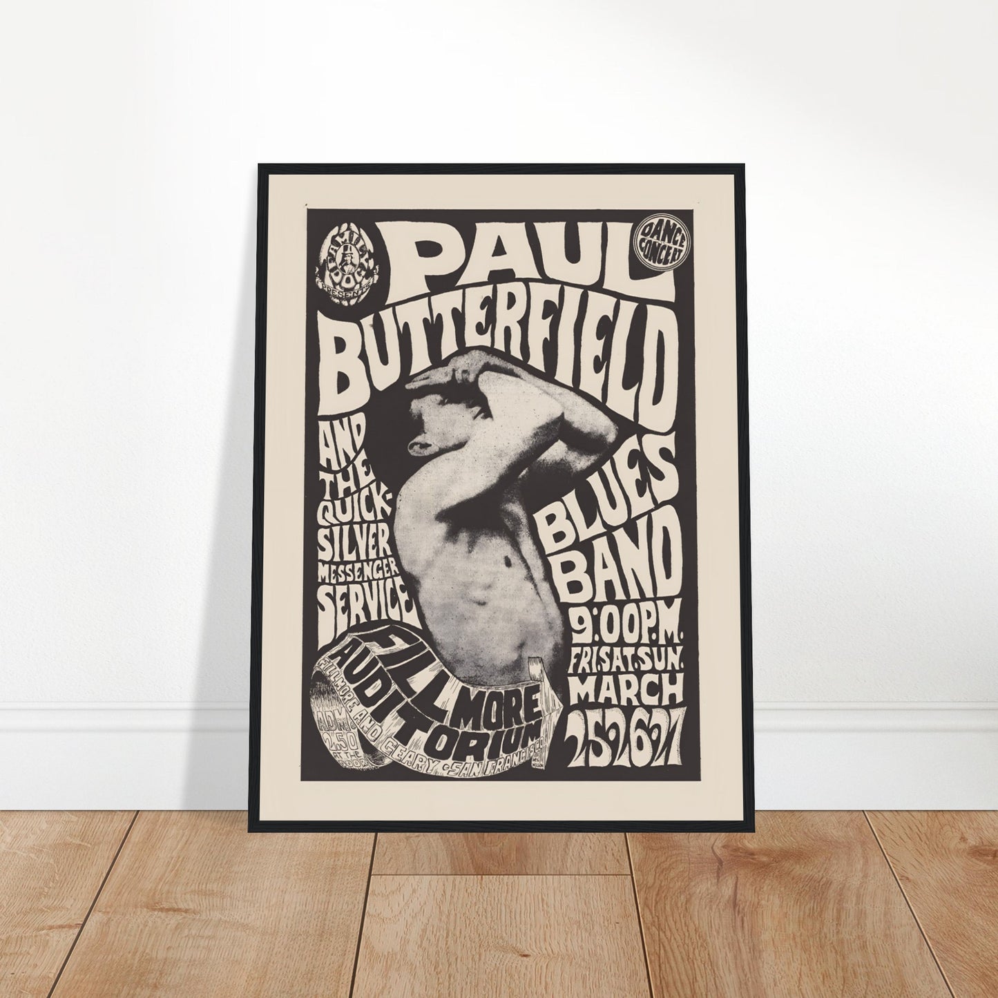 Iconic Paul Butterfield concert poster, celebrating the legendary blues rock artist. Perfect for blues fans & vintage concert collectors. Shop now!