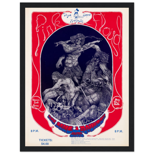 Experience the magic of Pink Floyd’s 1970 Terrace Ballroom concert with this vintage rock poster, celebrating their legendary Salt Lake City performance. Featuring psychedelic design, classic 70s rock aesthetics, and Floyd’s signature trippy visuals, this rare concert memorabilia is perfect for Pink Floyd fans, classic rock collectors, and lovers of vintage music posters. Whether displayed in a music room, bar, or studio, this Pink Floyd concert art brings the spirit of The Dark Side of the Moon, Meddle, an