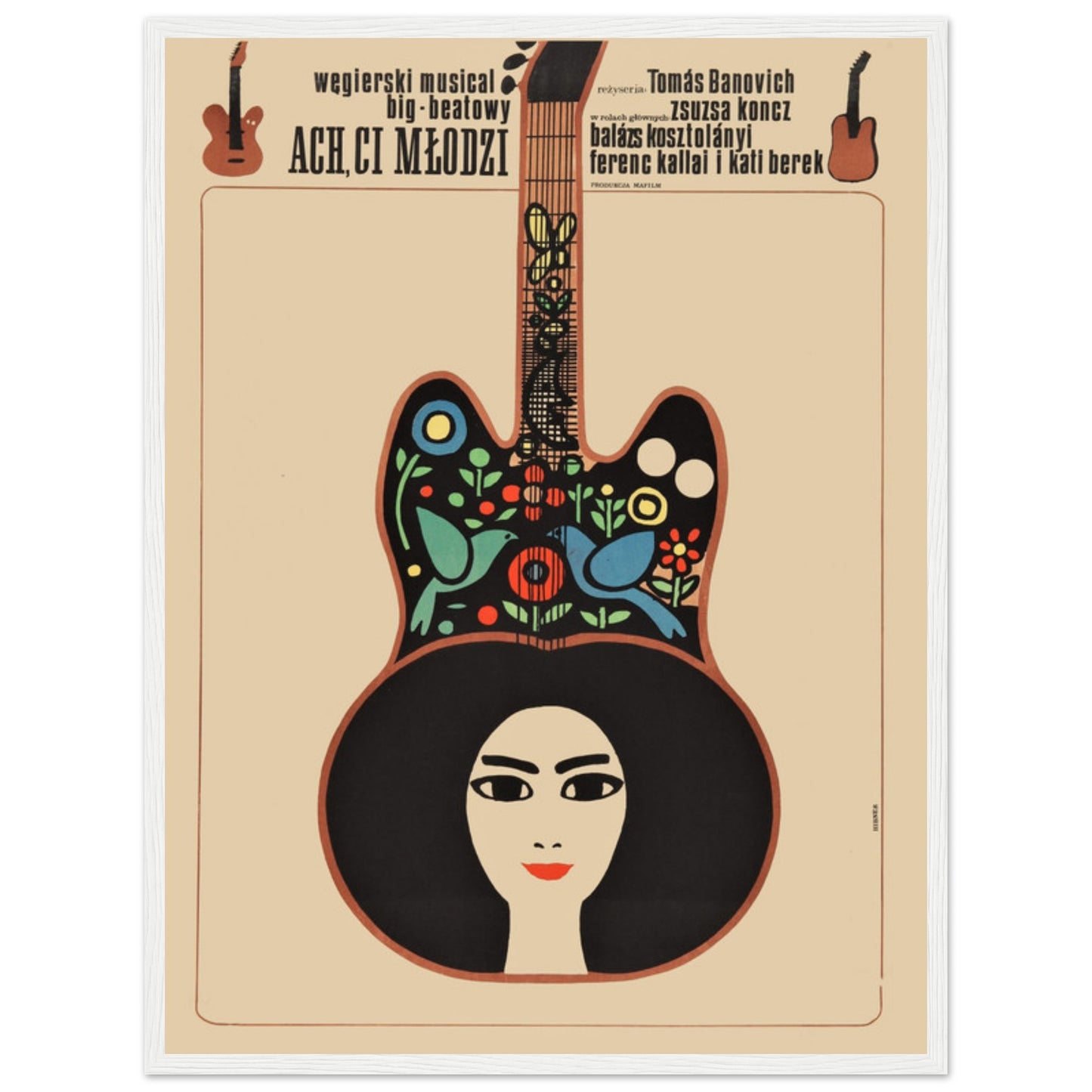 Polish cultural festival wall art showcasing vivid folk art and musical themes — ideal decor for creative spaces.