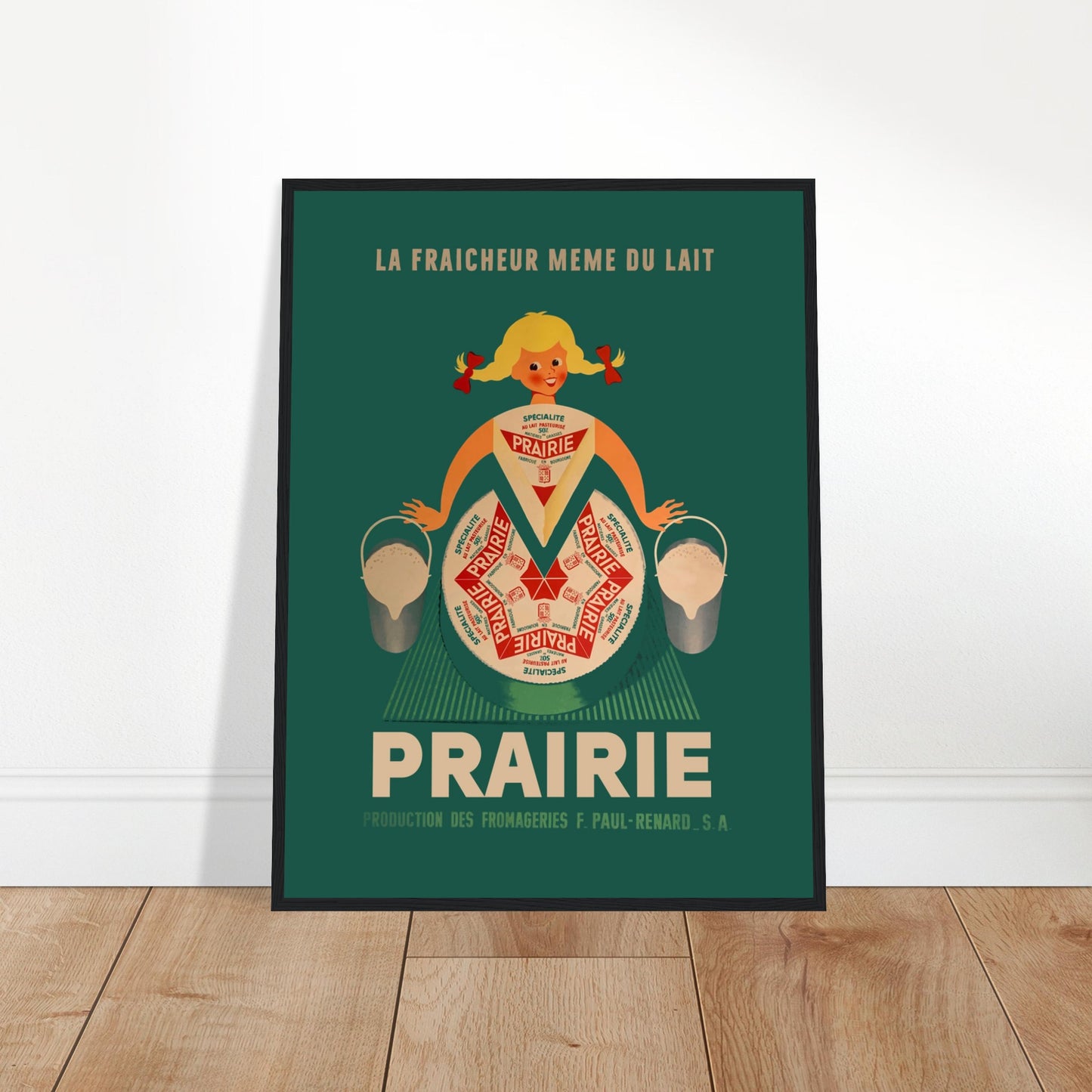 Discover this Prairie French Cheese poster, a charming addition to any kitchen. Featuring classic French cheese designs, it's perfect for food lovers and kitchen décor. Shop now for this vintage food art!