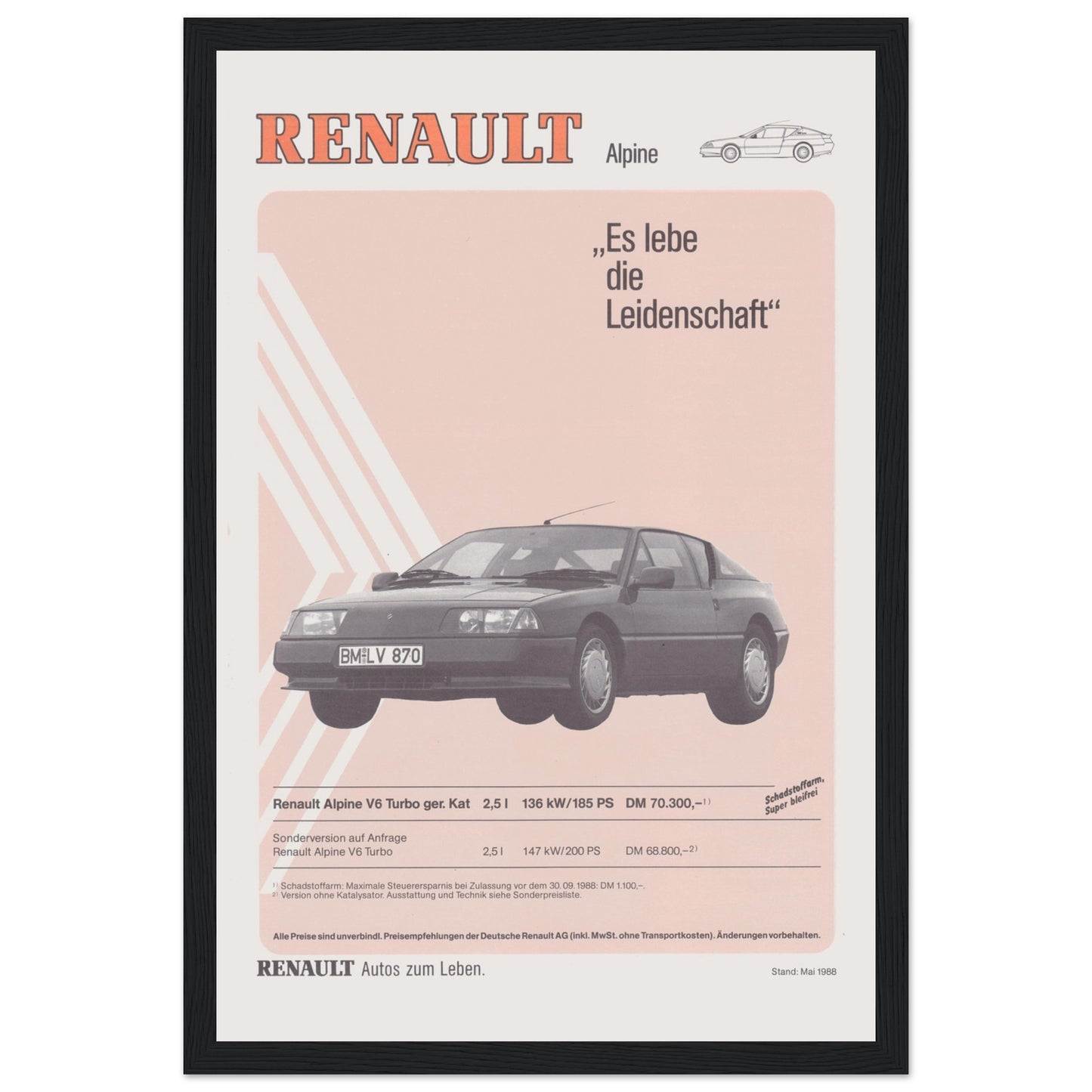 Celebrate French automotive history with this Renault Alpine vintage poster, featuring iconic car design, retro styling, and the essence of classic racing cars. This vintage car art print is perfect for automotive enthusiasts, car collectors, and lovers of retro French design. Whether displayed in a garage, office, or living room, this Renault Alpine wall art adds a touch of vintage racing spirit to any space. Order now and own a piece of automotive history!