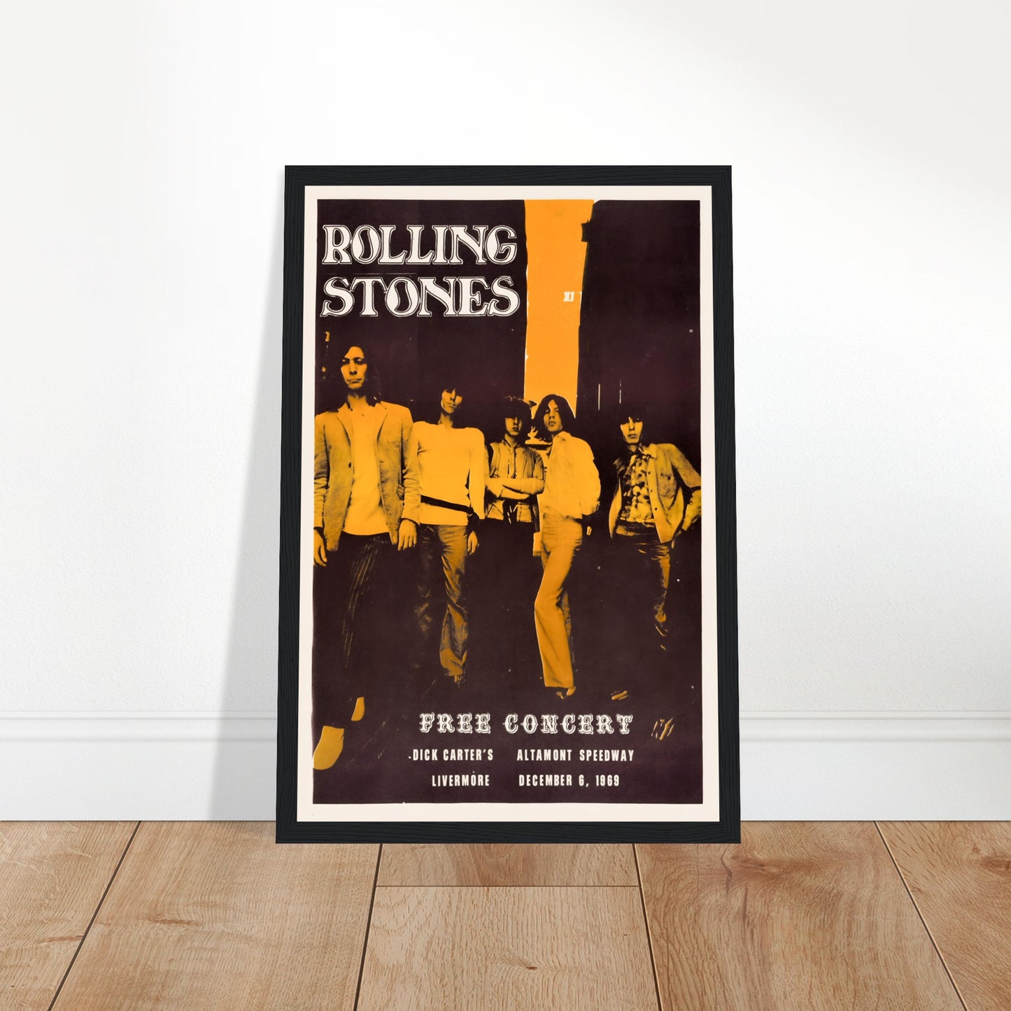 Step back in time with this Rolling Stones 1969 concert poster, celebrating one of the most iconic tours in rock history. Featuring the legendary band at the height of their fame, this vintage music poster captures the energy and spirit of their unforgettable performance. Perfect for rock music lovers, vintage concert memorabilia collectors, and fans of The Rolling Stones. Display this timeless piece of music history in your home, office, or music room. Shop now and add this iconic 1969 Rolling Stones conce