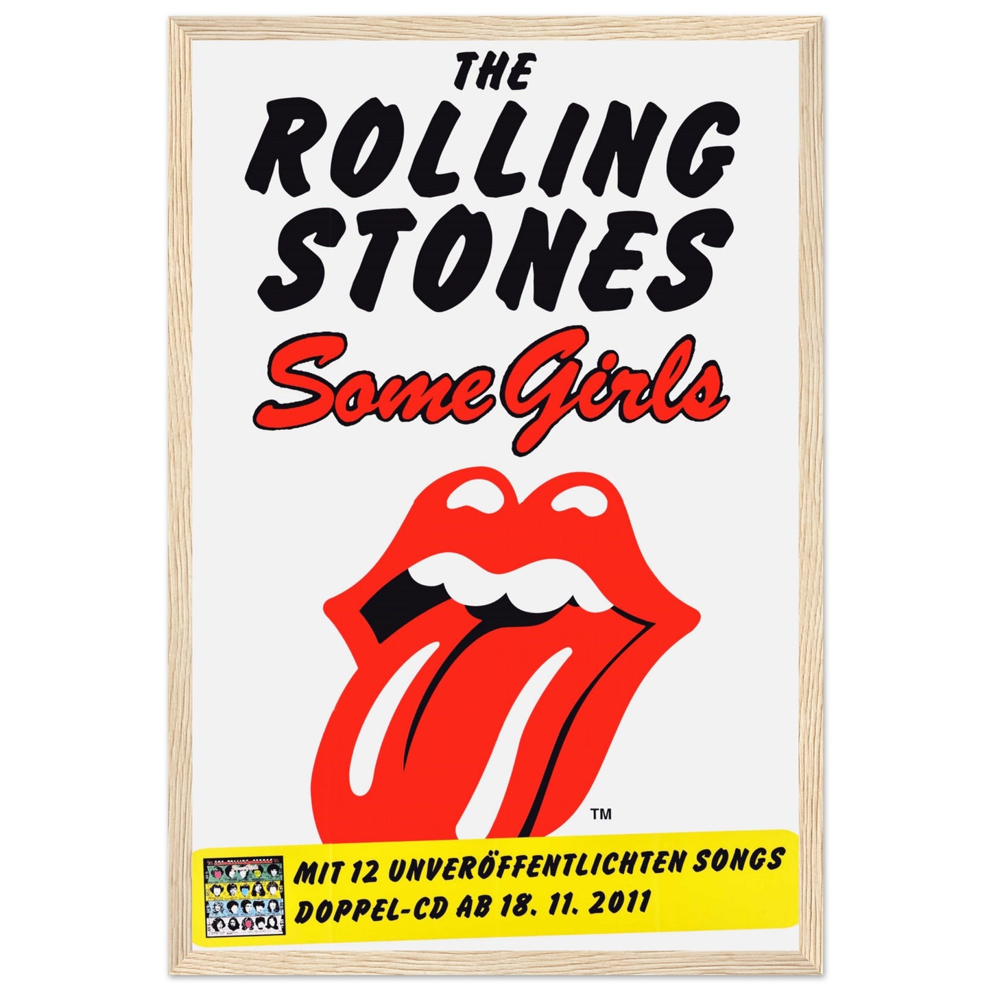 Classic rock poster of The Rolling Stones’ Germany performance — a collectible piece of rock & roll history.