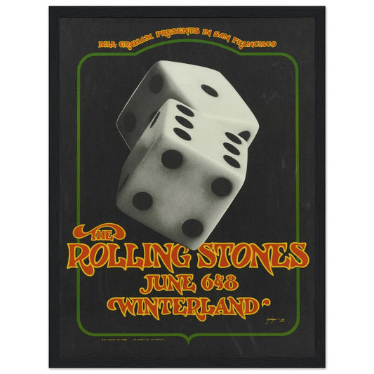 Iconic The Rolling Stones San Francisco concert poster, celebrating their legendary performance. Perfect for collectors, rock fans & vintage memorabilia. Shop now!