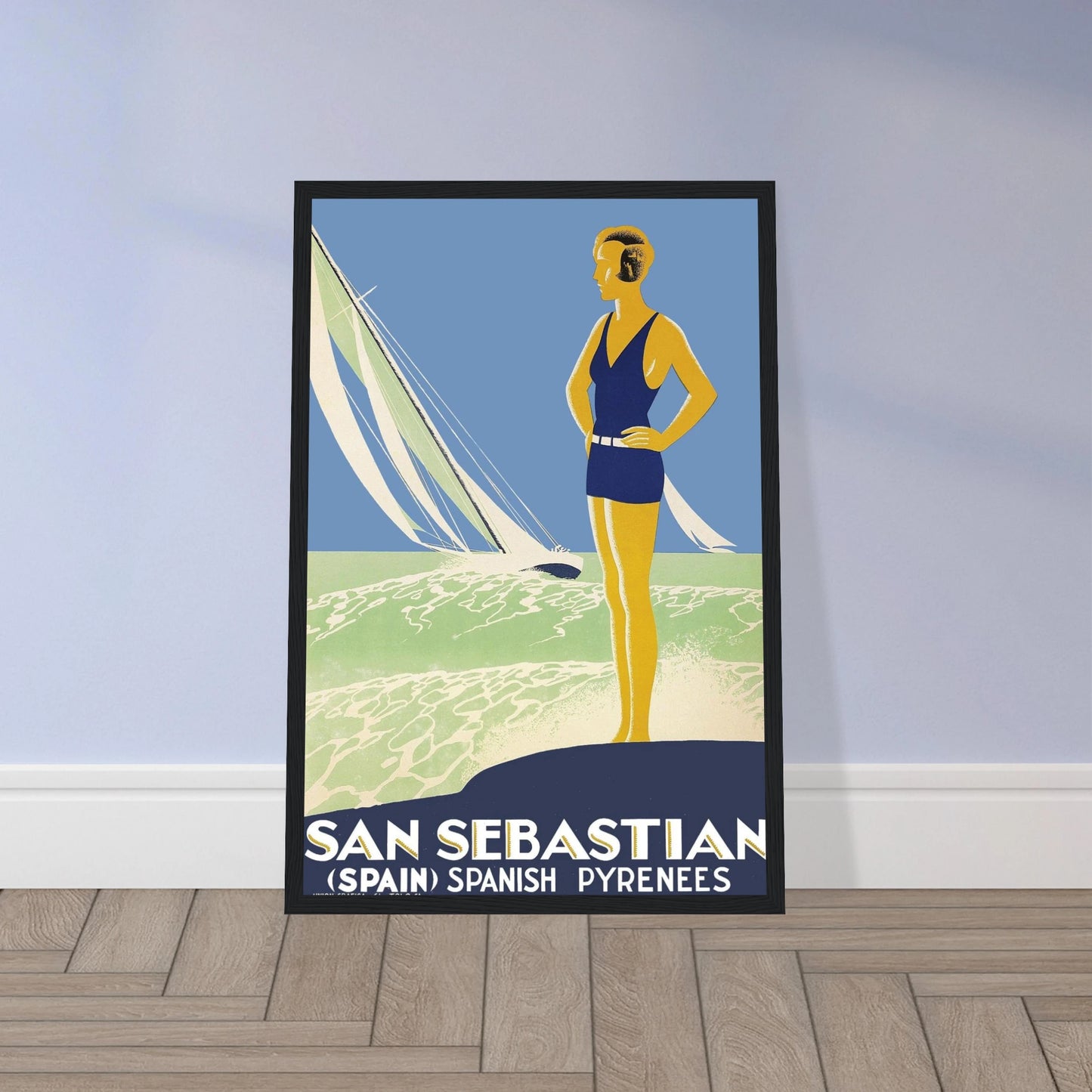 Capture the breezy charm of Spain’s northern coast with this San Sebastián Sea Poster, a vintage-style tribute to the beauty of the Basque seaside. Featuring the iconic La Concha Bay, rolling waves, and coastal serenity, this artwork blends maritime elegance with timeless Spanish travel poster flair. Ideal for fans of European beach destinations, retro nautical decor, or collectors of Spanish coastal art, this piece brings a fresh, airy vibe to any space—whether it's a living room, beach house, or gallery w