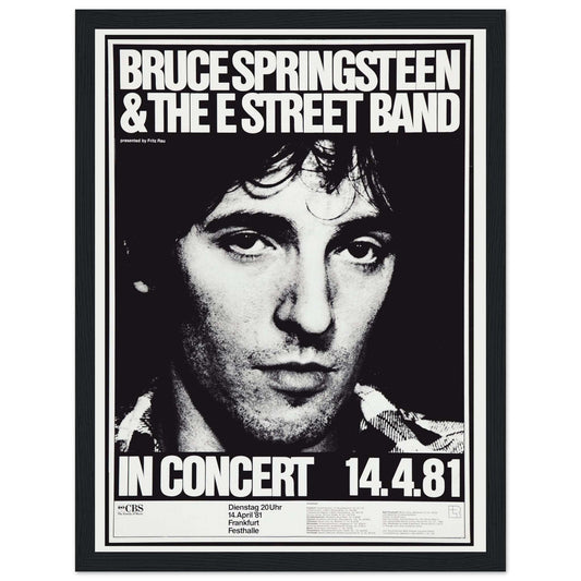 Rare Bruce Springsteen 1981 Frankfurt concert poster, celebrating The Boss’s legendary German tour stop. Perfect for classic rock collectors! Shop now.