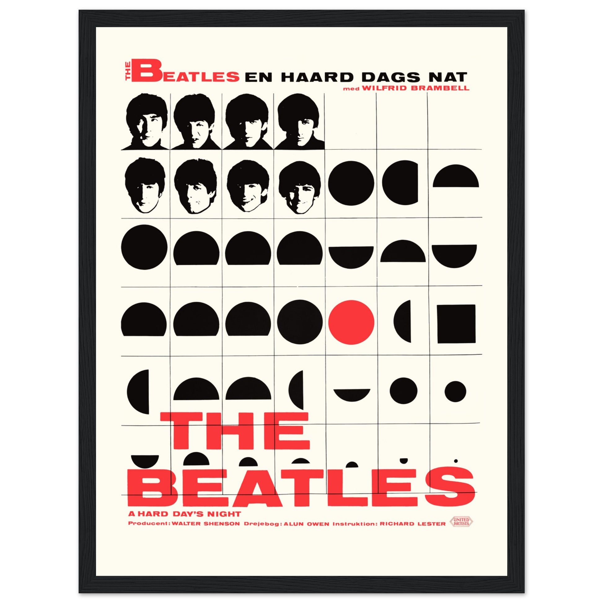 Iconic The Beatles Danish concert poster from their legendary performance. Perfect for collectors, music fans & vintage memorabilia. Shop now!