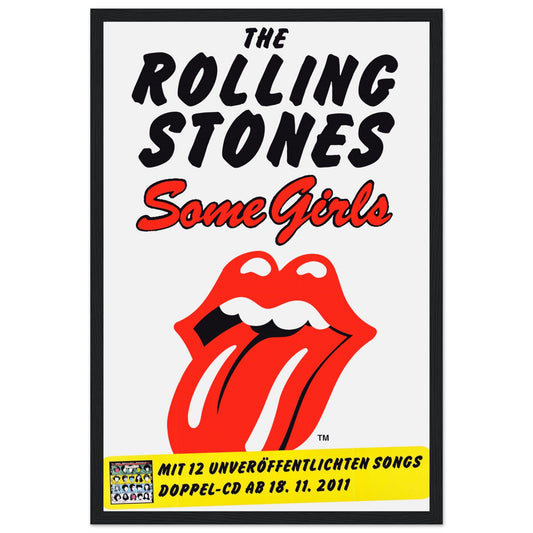 Classic Rolling Stones concert poster from Germany! Retro rock & roll wall art for fans, collectors, and music lovers. Perfect vintage decor.