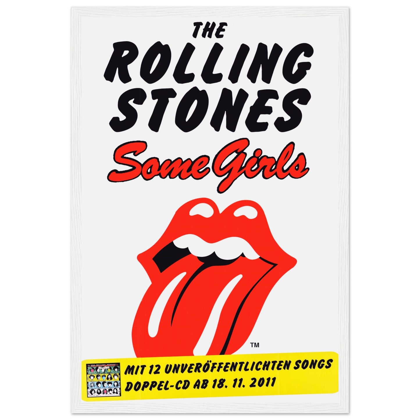 Classic Rolling Stones concert poster from Germany featuring bold retro rock design — perfect for fans and collectors.