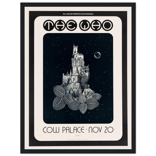 Own a piece of rock history with this vintage concert poster from The Who’s legendary performance at the Cow Palace. Featuring striking 1970s-era design, this poster captures the raw energy and rebellious spirit of one of the most influential rock bands of all time. Whether you were there or just wish you had been, this print is perfect for music lovers, classic rock collectors, and fans of authentic concert art. Printed on high-quality archival paper, it makes a bold statement in any home studio, music roo
